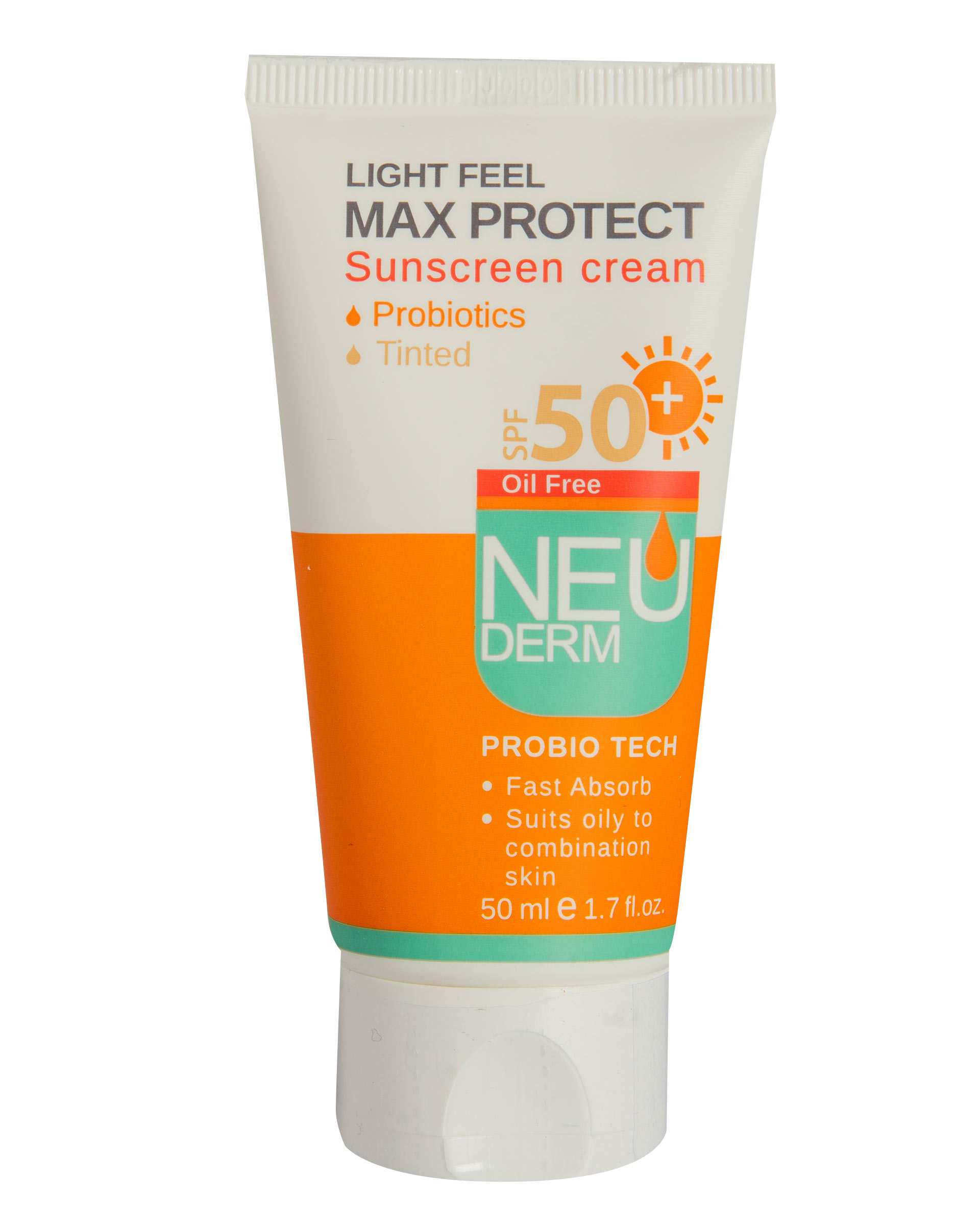 کرم ضد آفتاب فاقد چربی Max Protect SPF50 رنگی نئودرم