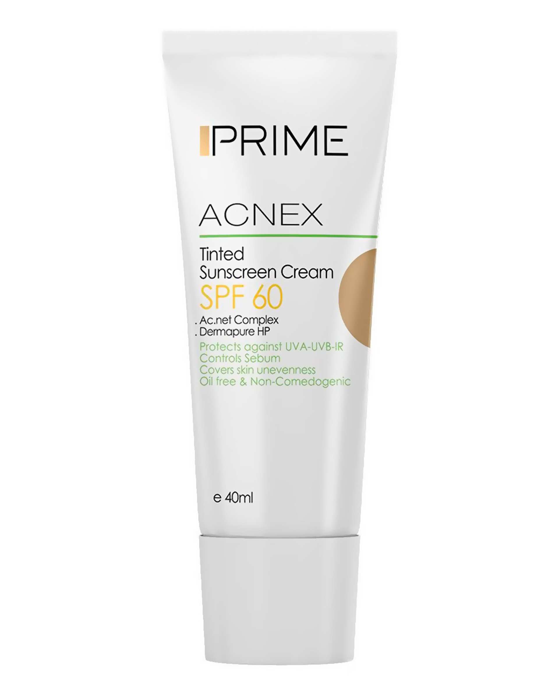 کرم ضد آفتاب SPF60 پریم Acnex مناسب پوست چرب بژ