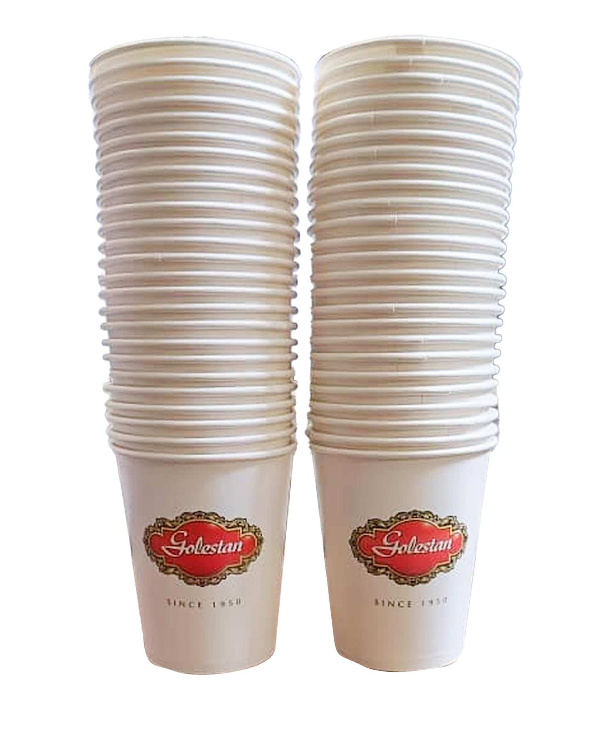 لیوان کاغذی یکبار مصرف گلستان بسته 50 عددی