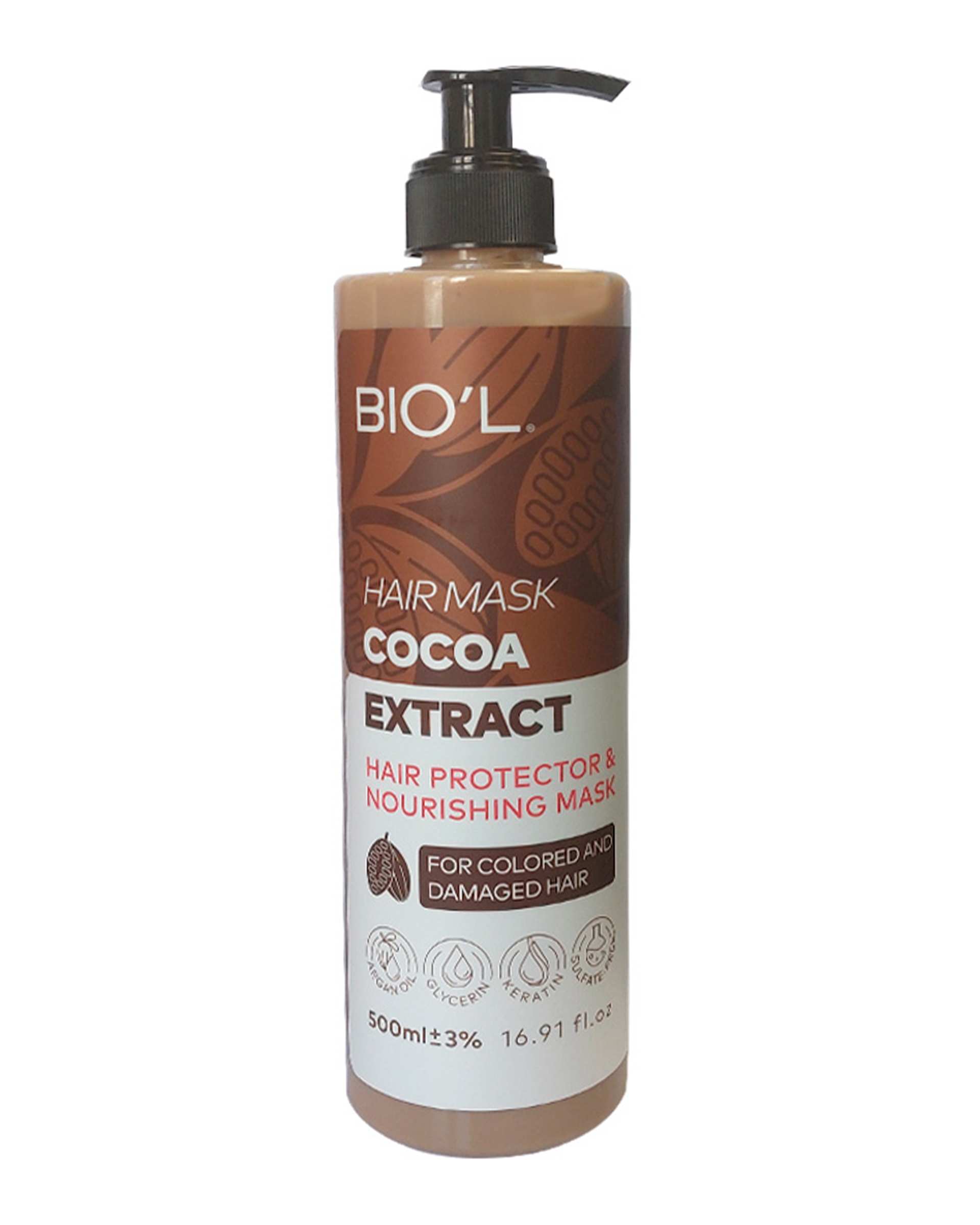 ماسک موهای رنگ شده بیول با آبکشی Cocoa Extract