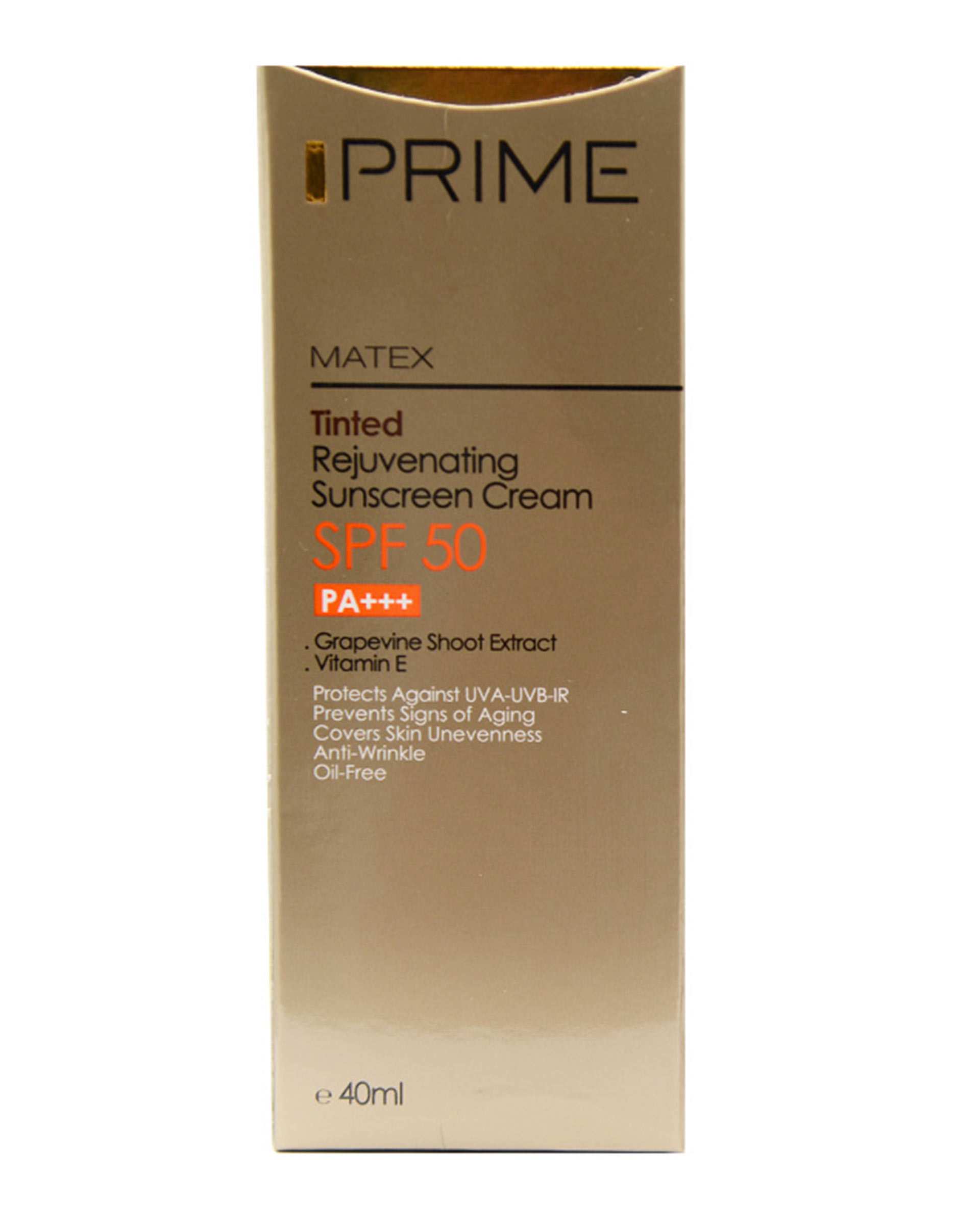 کرم ضد آفتاب رنگی SPF50 پریم 40ml Matex Rejuvenating