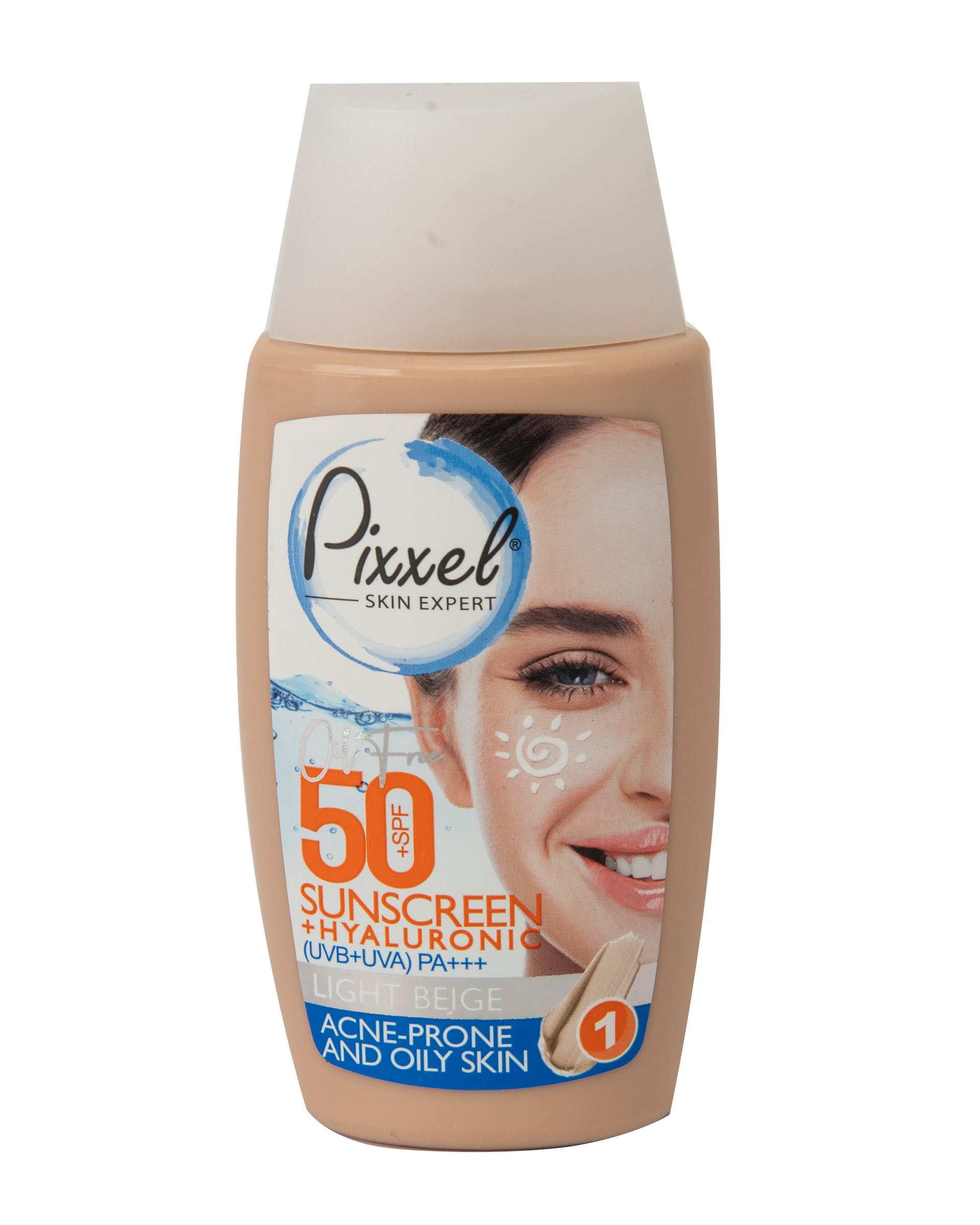 کرم ضد آفتاب رنگی SPF50 پیکسل مناسب پوست چرب بژ روشن