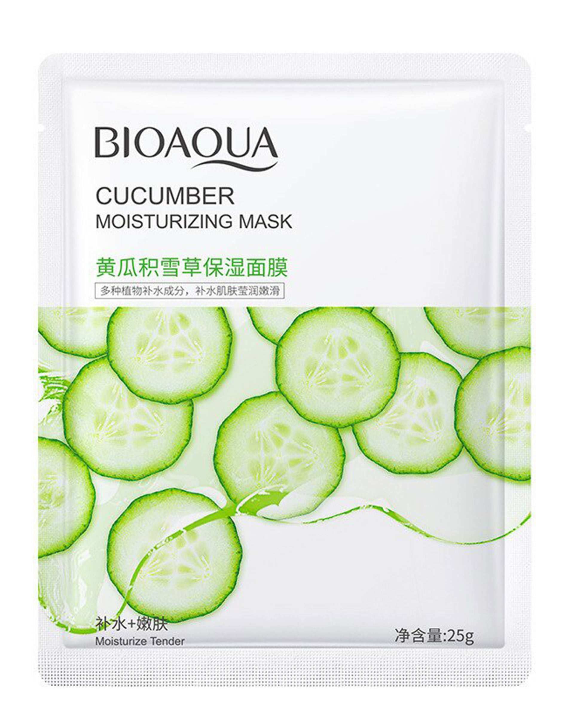 ماسک ورقه ای صورت بیوآکوا Cucumber حاوی عصاره خیار