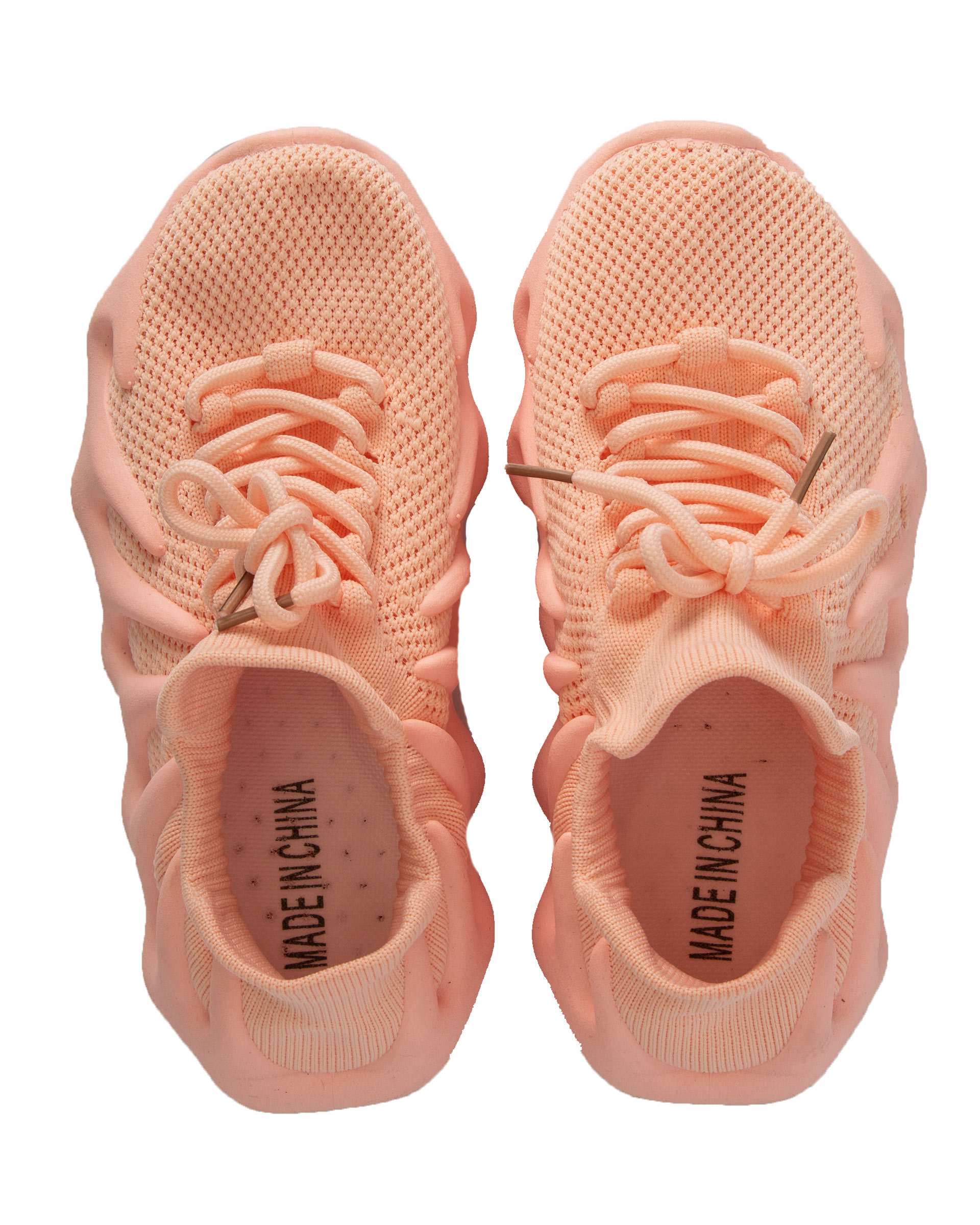 کفش دخترانه ورزشی جورابی صورتی ساپایرسپور طرح Adidas Yeezy 450