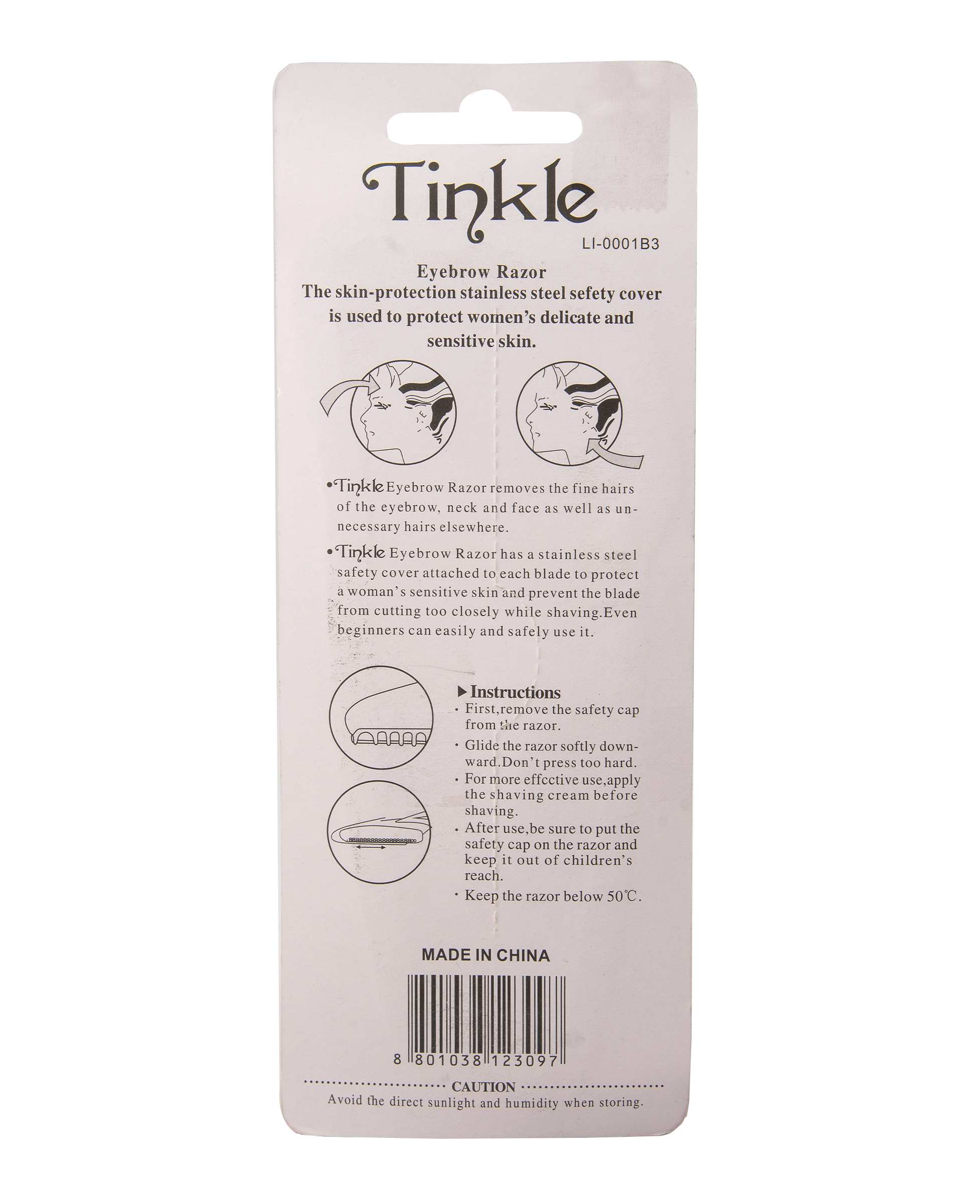 تیغ اصلاح ابرو تینکل Tinkle بسته 3 عددی