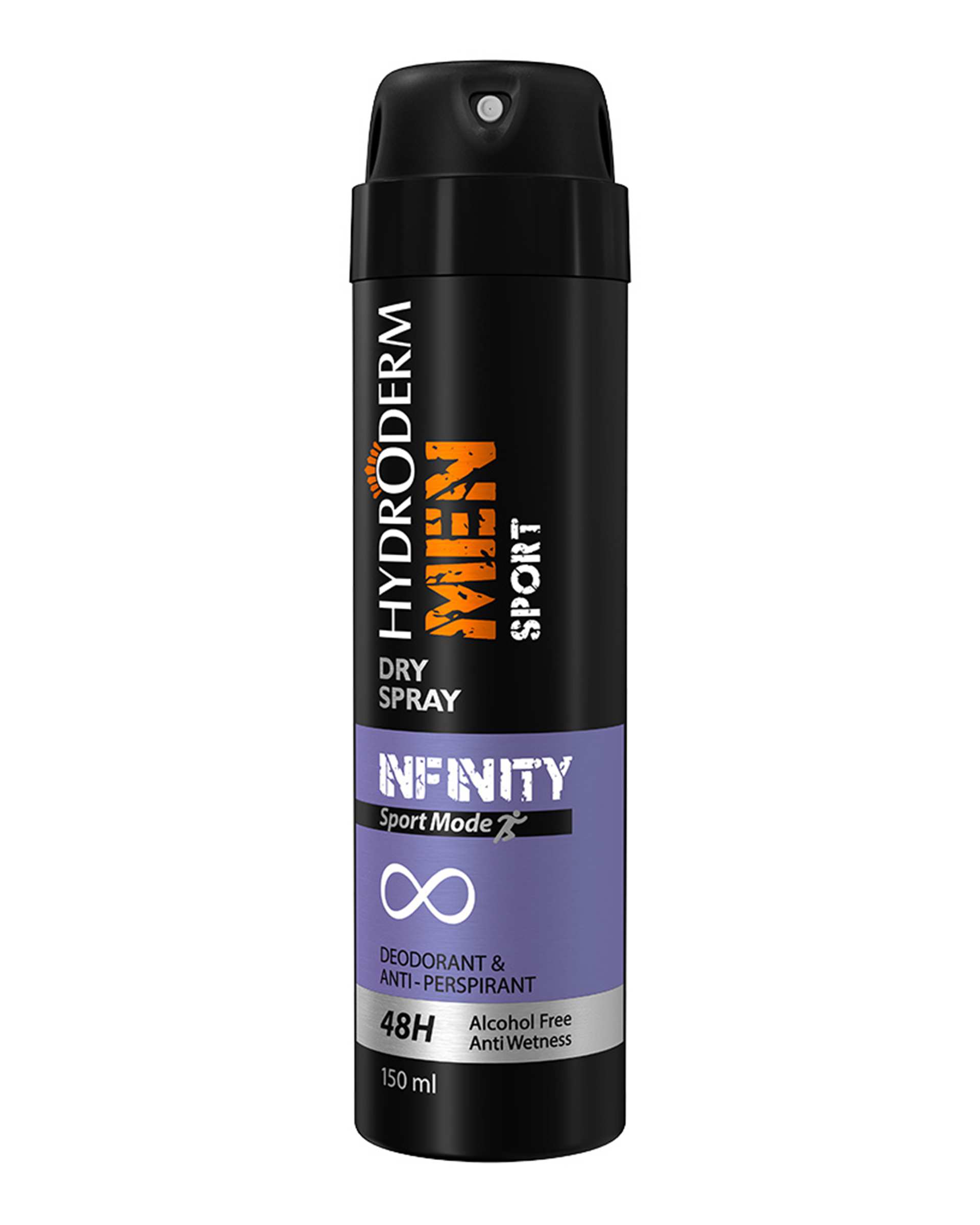 اسپری دئودورانت و ضد تعریق مردانه هیدرودرم Hydroderm مدل Sport-infinity حجم 150ml