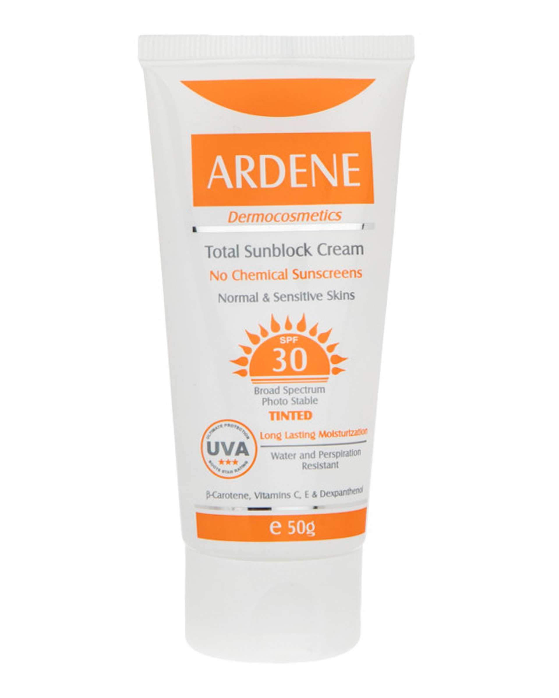 کرم ضد آفتاب رنگی SPF30 آردن Ardene فاقد جاذب شیمیایی مناسب پوست معمولی و حساس 50ml