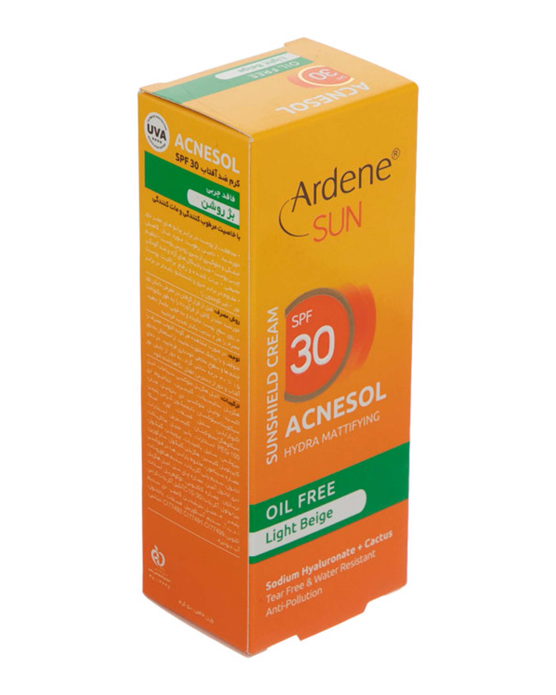 کرم ضد آفتاب SPF30 آردن Ardene مدل Acnesol فاقد چربی بژ روشن 50ml