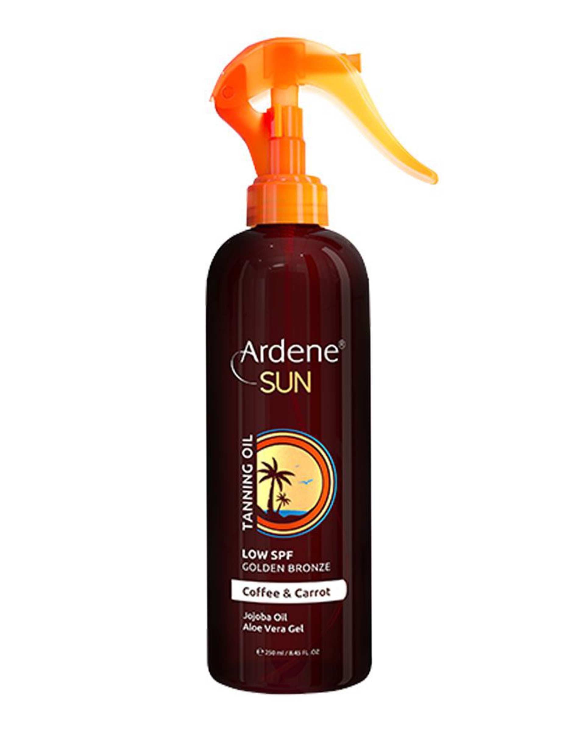 اسپری روغن آفتاب آردن Ardene مدل Low SPF Golden Bronze برنزه کننده حاوی عصاره هویج و قهوه 