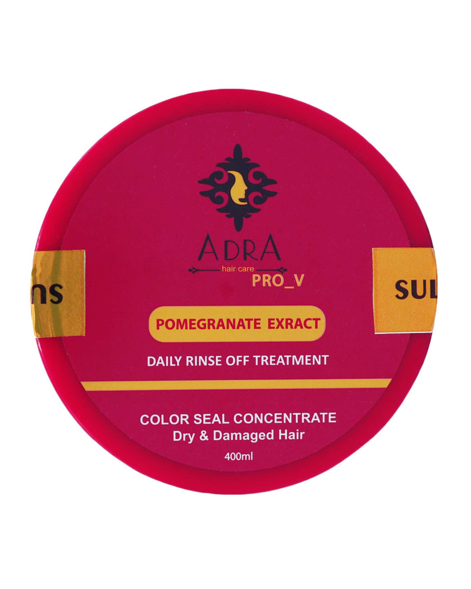 ماسک مو با آبکشی آدرا Adra حاوی عصاره انار مناسب مو خشک و آسیب دیده 400ml