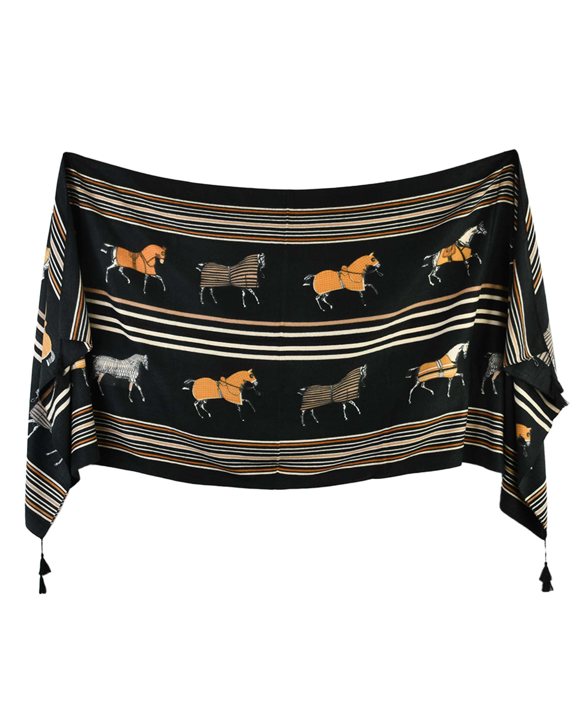 شال زنانه موهر مشکی جی دو Gido طرح هرمس