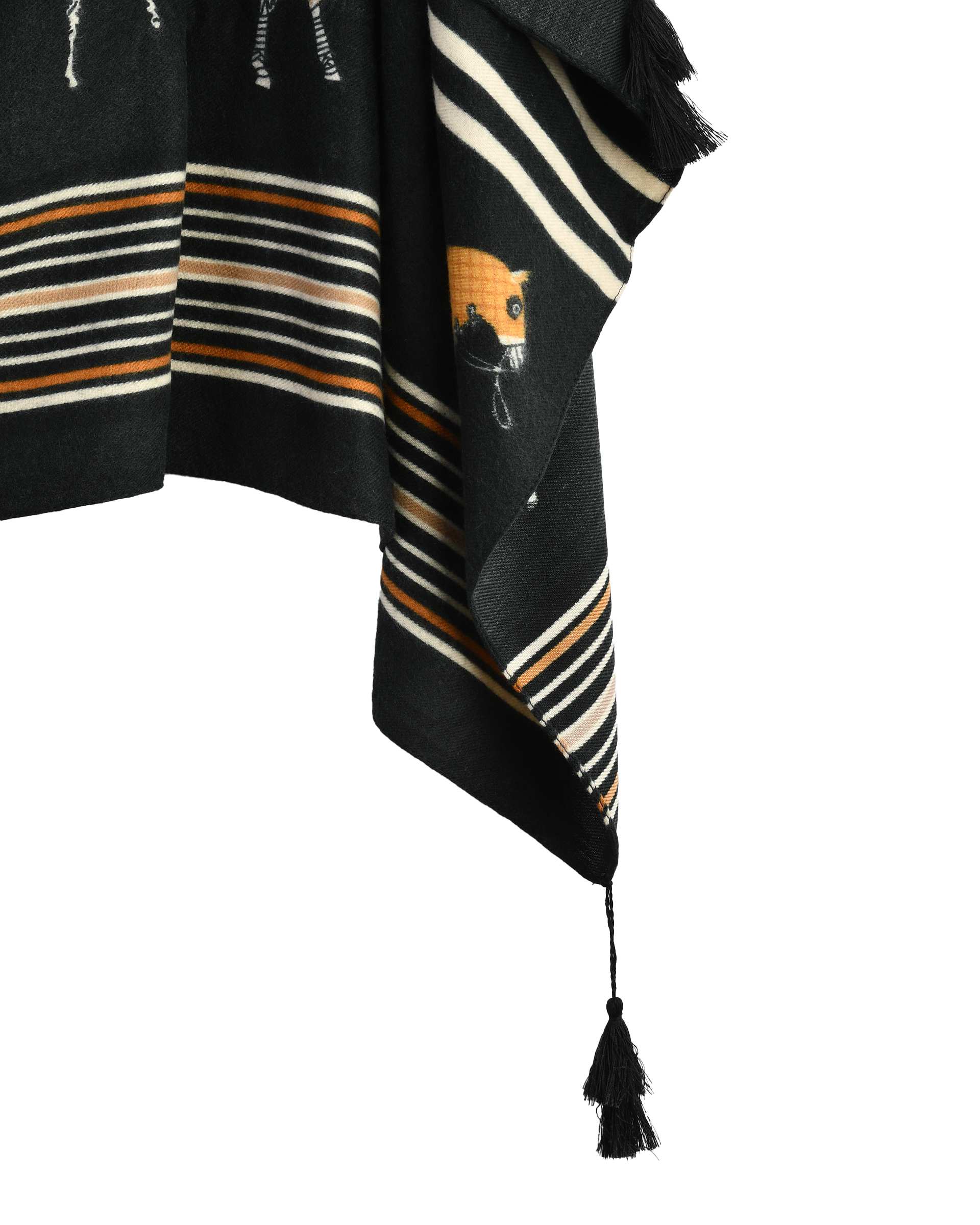 شال زنانه موهر مشکی جی دو Gido طرح هرمس