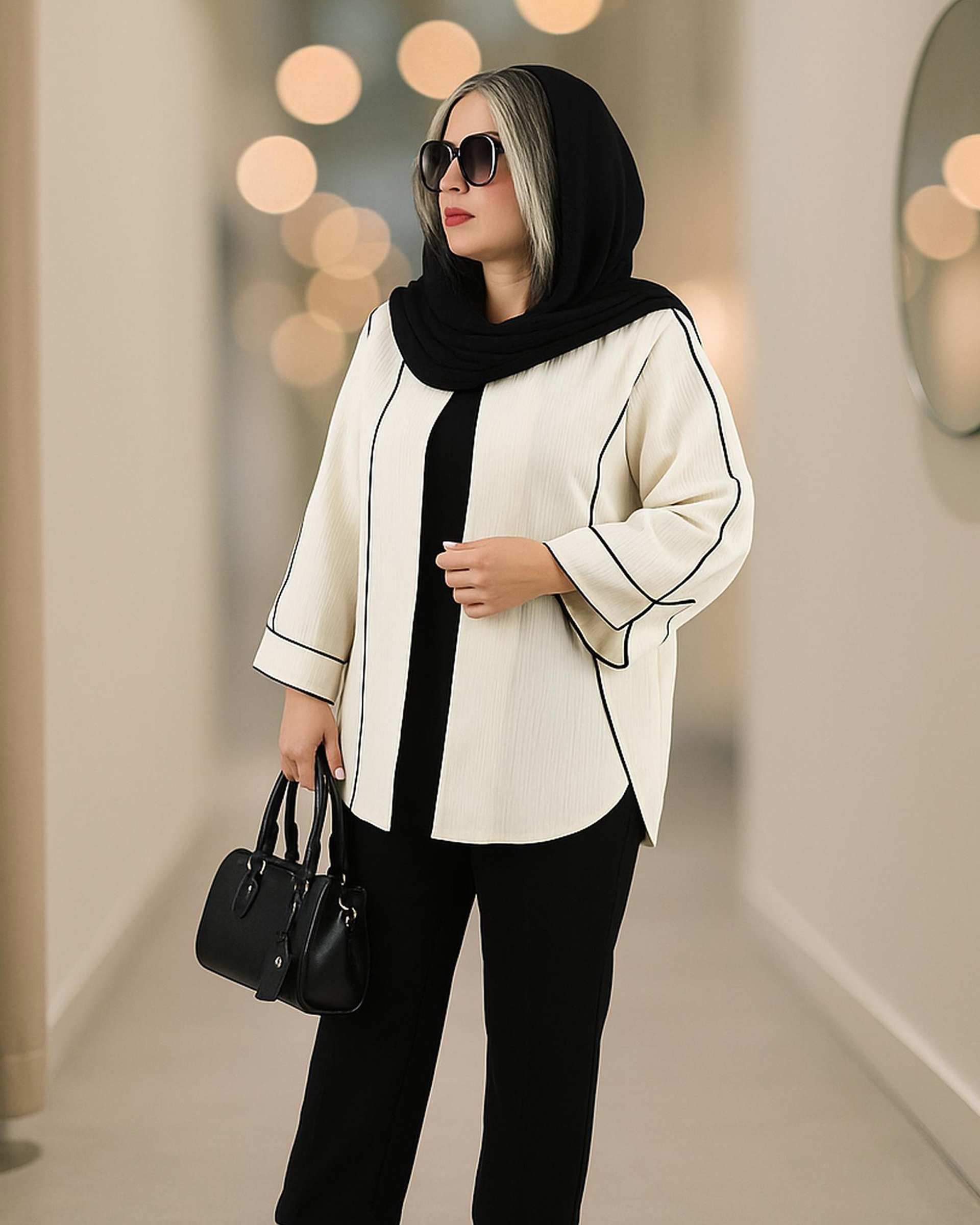 مانتو زنانه سفید مدنا Modena