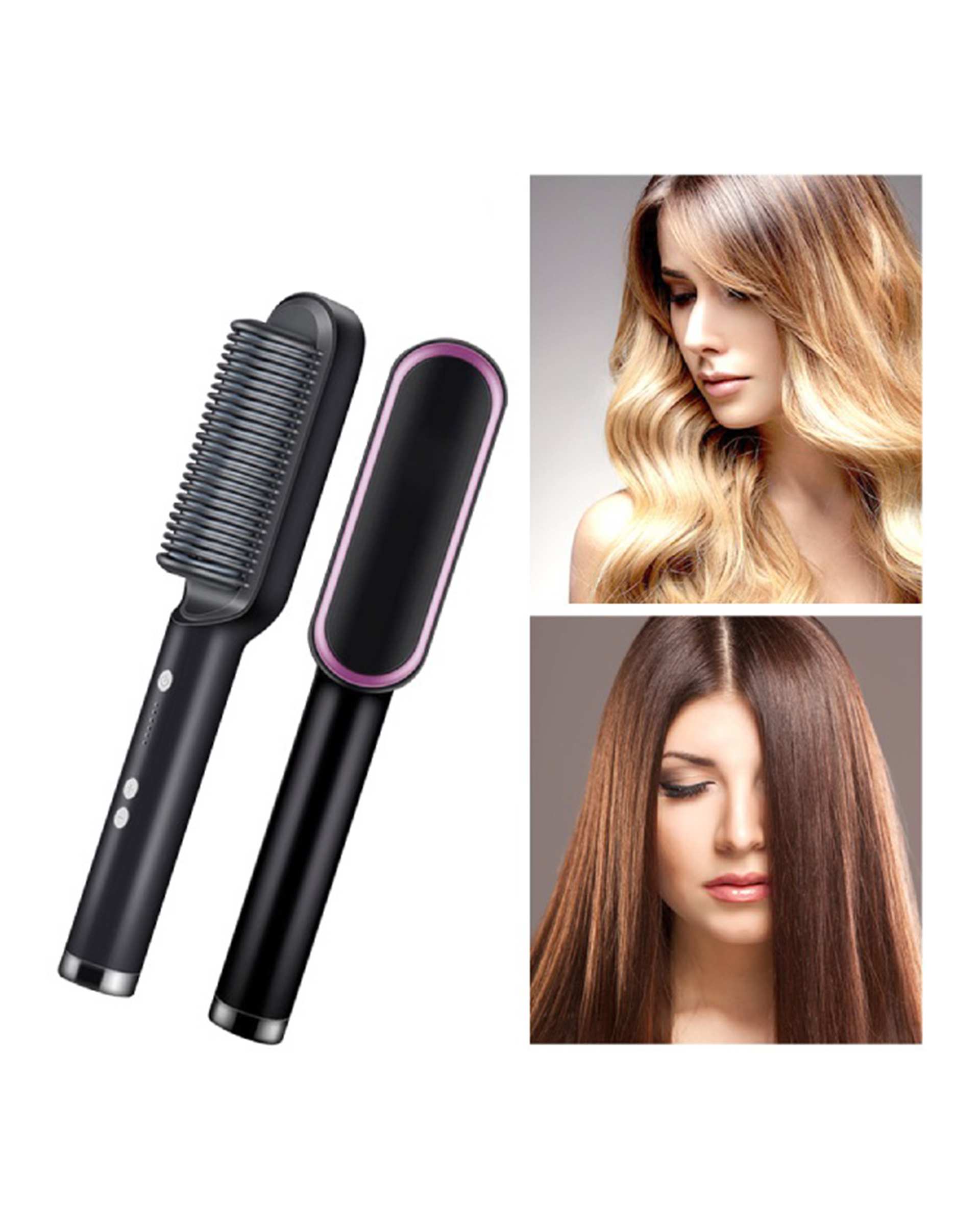 برس حرارتی مشکی Straight Comb مدل FH-909