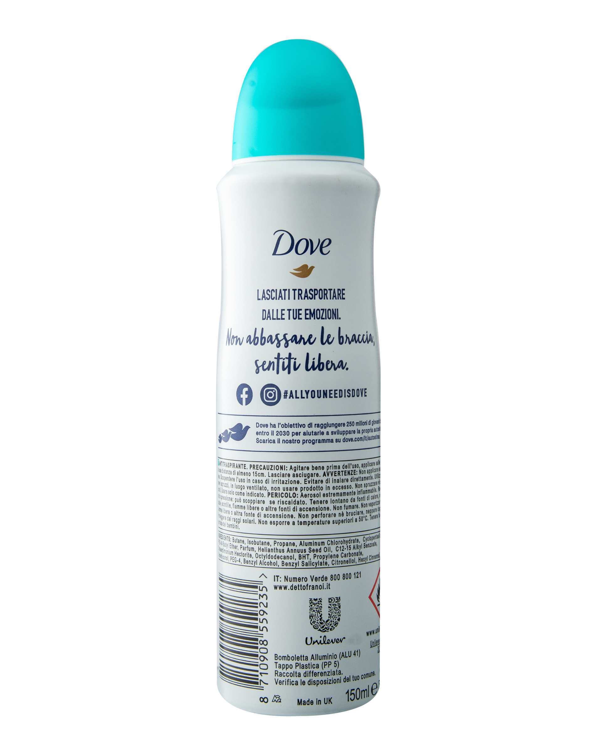 اسپری ضد تعریق زنانه داو Dove مدل Go Fresh Vivo Ogni Emozione حجم 150ml