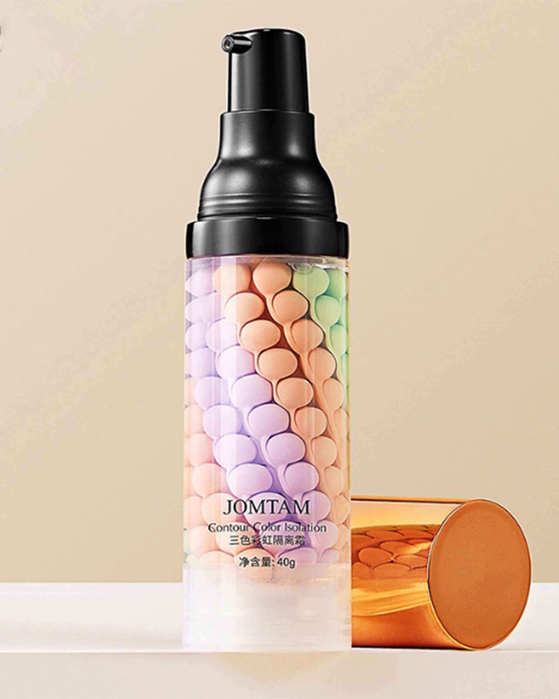 پرایمر رنگی مرواریدی تثبیت کننده آرایش جومتام Jomtam مدل Isolation Three Color Grooming وزن 40 گرم
