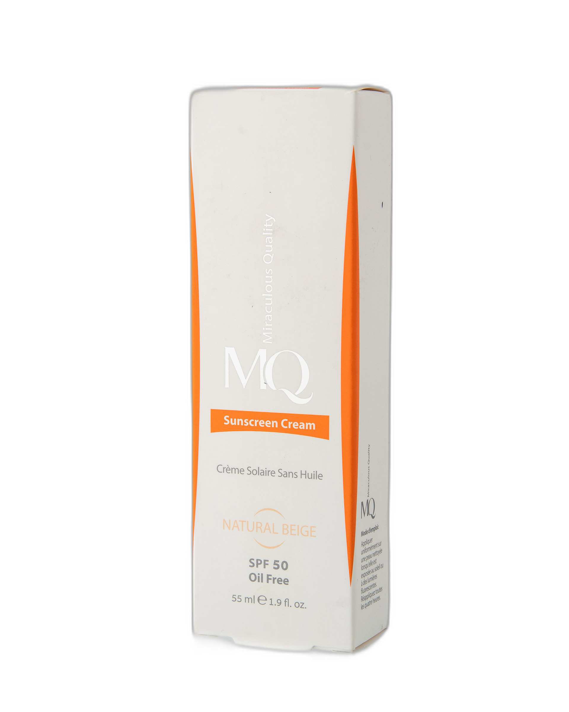 کرم ضد آفتاب رنگی فاقد چربی SPF50 ام کیو MQ مدل Natural Beige بژ طبیعی 55ml