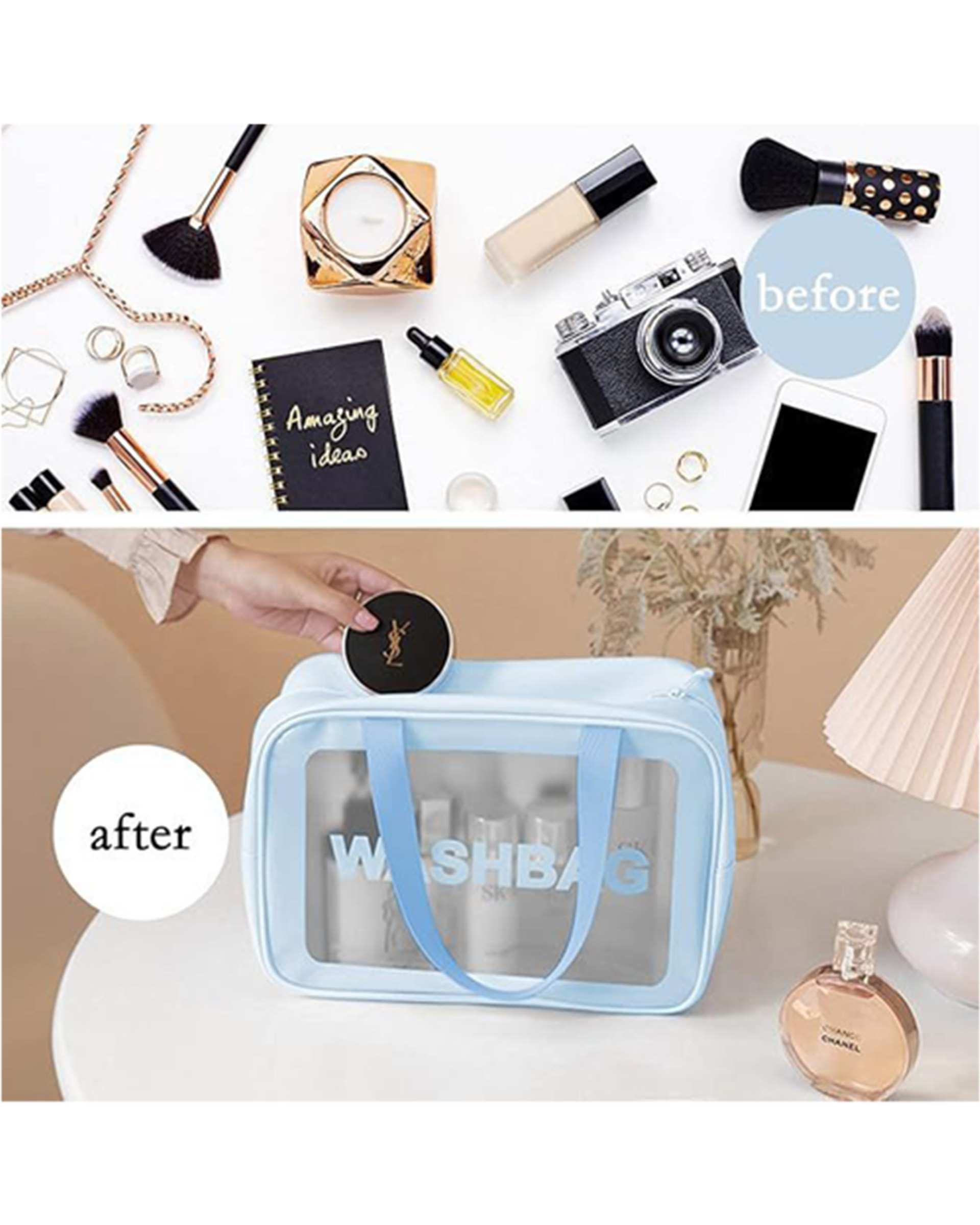کیف ضد آب آبی واش بگ Washbag سایز کوچک