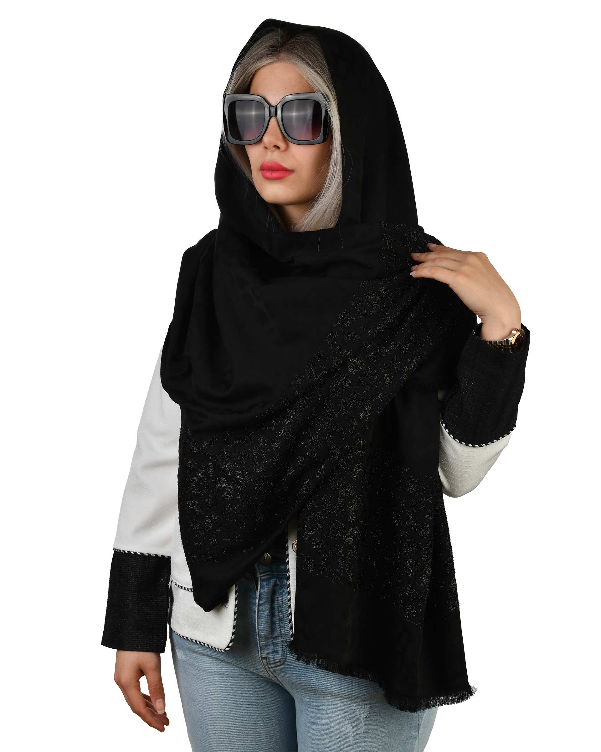 شال زنانه مشکی GIDO