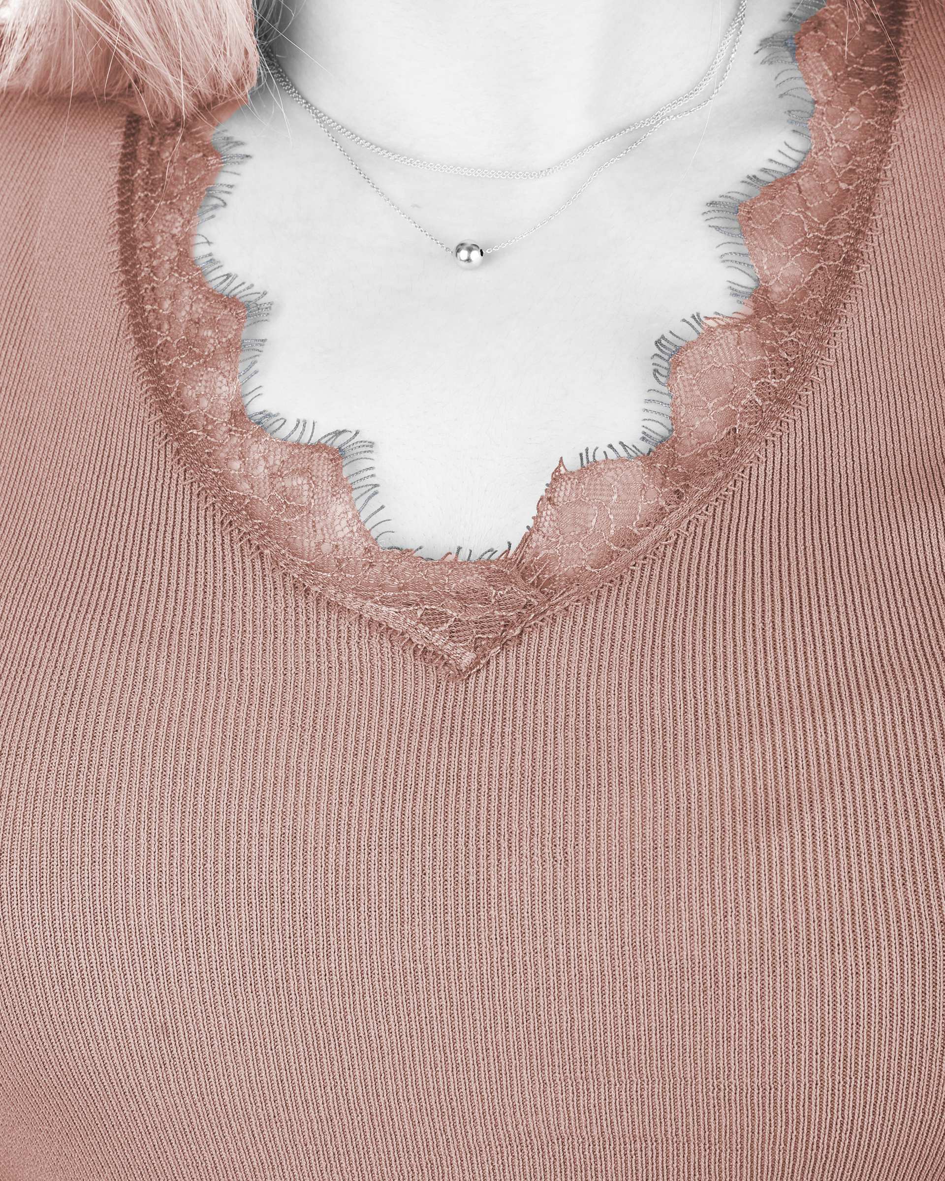 تاپ زنانه بافت پشت تور صورتی فشن Fashion