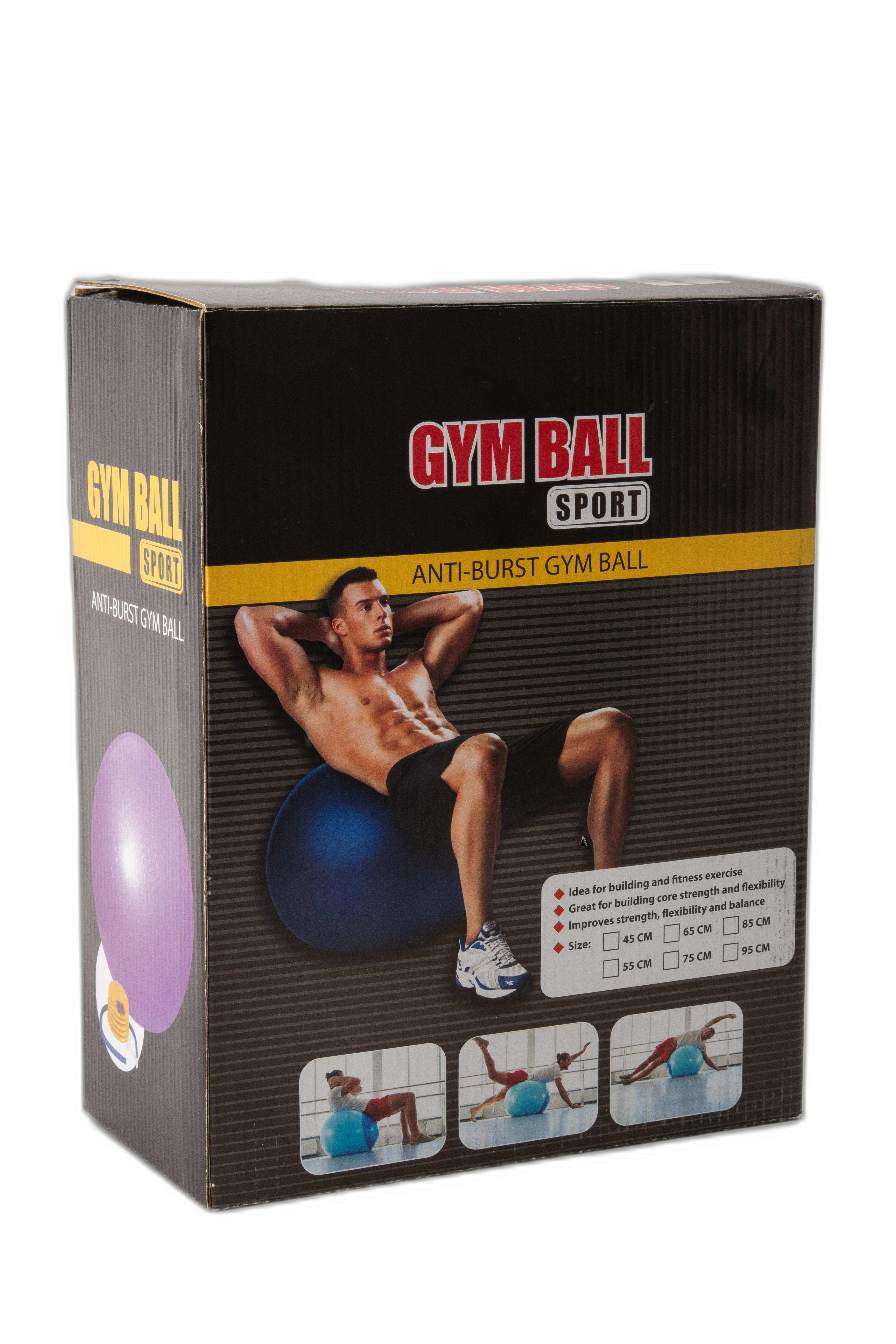 توپ تناسب اندام طوسی جیم بال GYM Ball قطر 75 سانتی متر