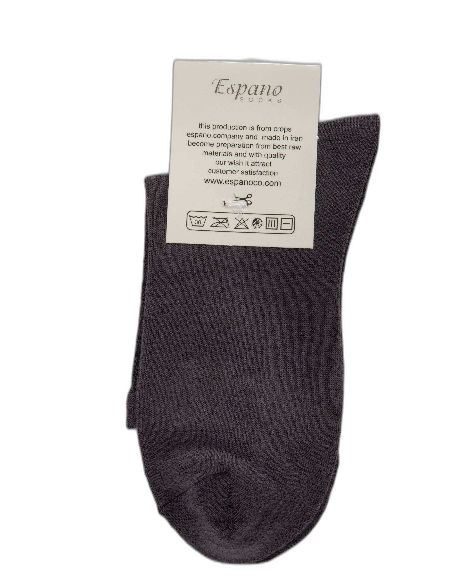 جوراب زنانه نیم ساق طوسی تیره اسپانو Espanoo