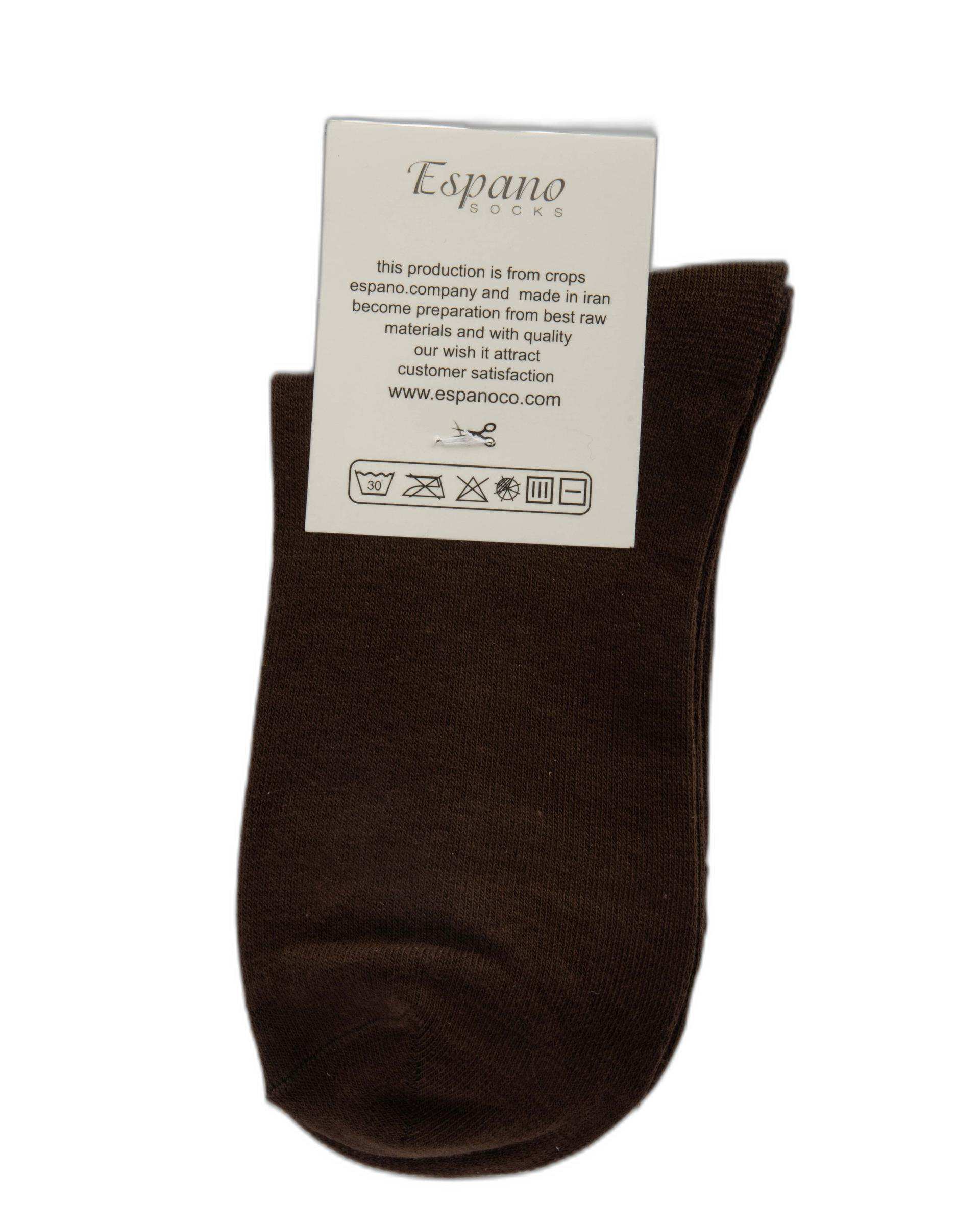 جوراب زنانه نیم ساق قهوه ای اسپانو Espanoo