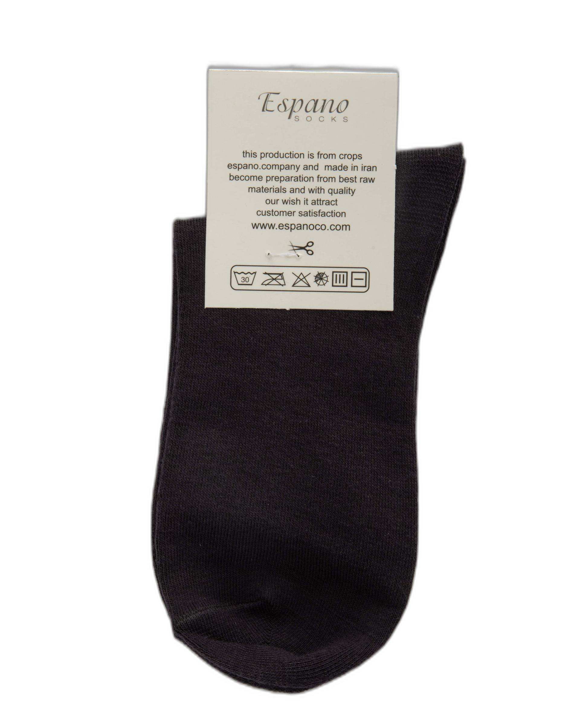 جوراب زنانه نیم ساق زغالی اسپانو Espanoo