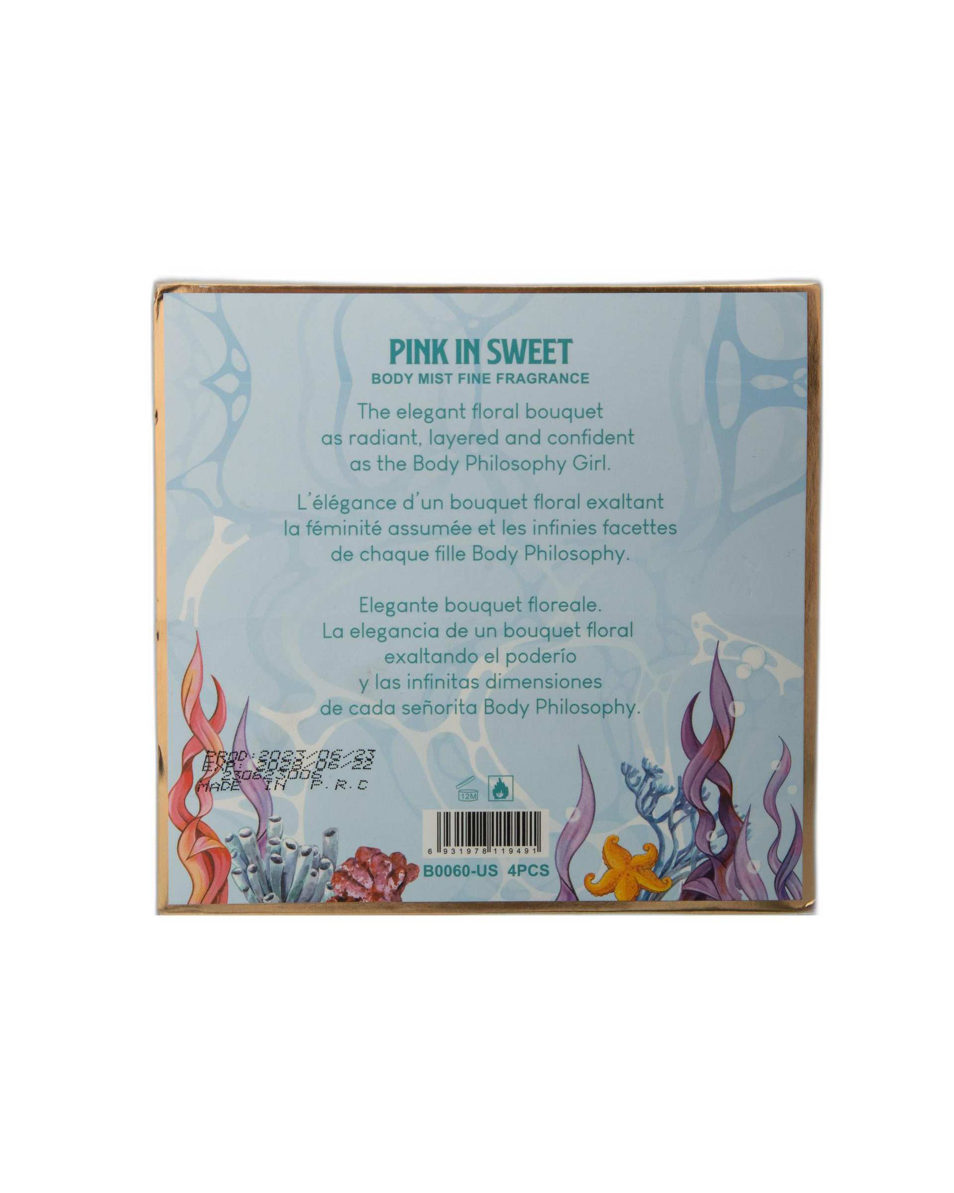 پک عطر جیبی Pink In Sweet مدل UNDER SEA بسته 4 عددی