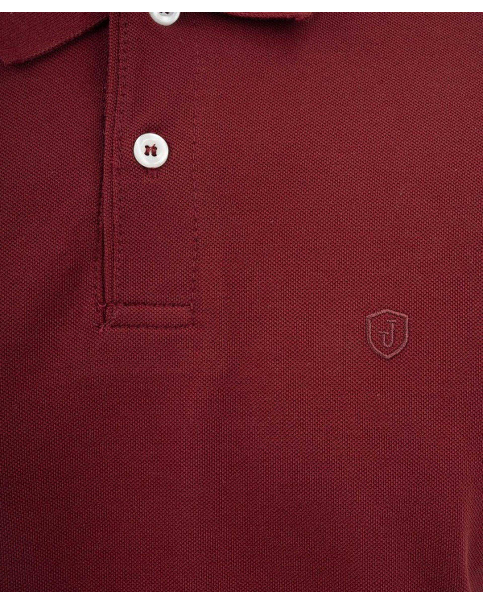 پولوشرت مردانه جودون یقه تنیسی زرشکی جی پی ای JPA کد 4011032184