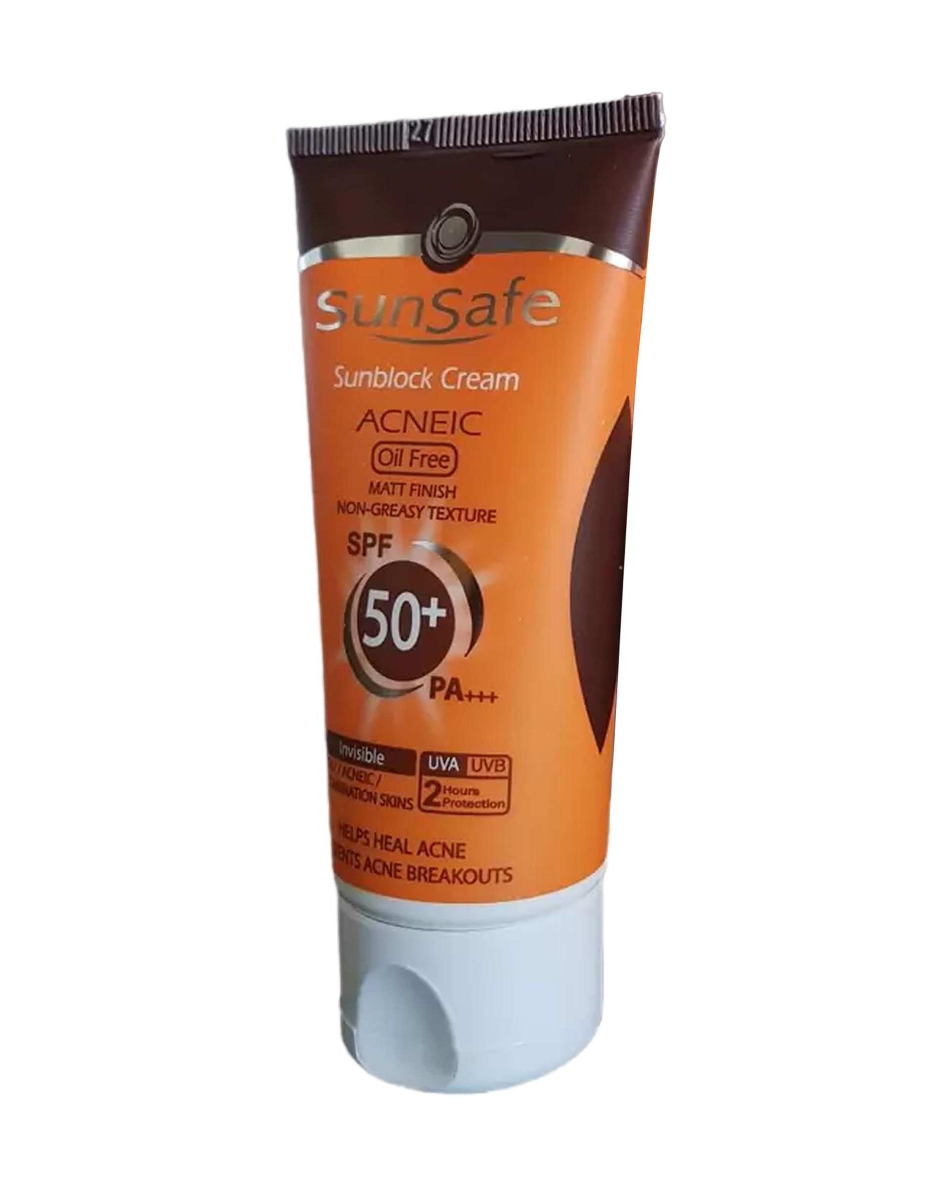 کرم ضد آفتاب رنگی فاقد چربی SPF50 سان سیف Sun Safe بژ روشن