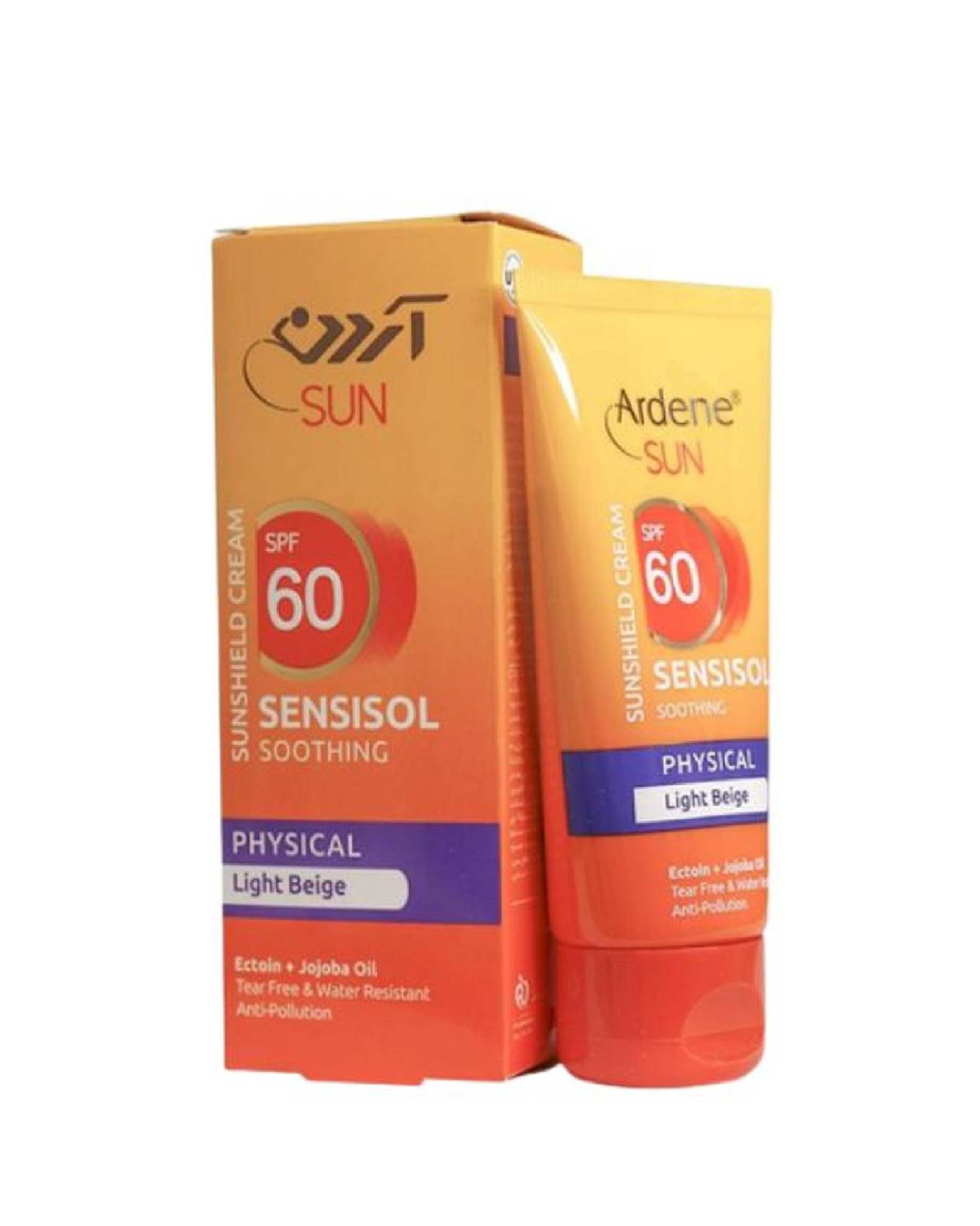 کرم ضد آفتاب رنگی SPF60 فیزیکال آردن Ardene مدل Sensisol مناسب پوست های حساس رنگ بژ روشن