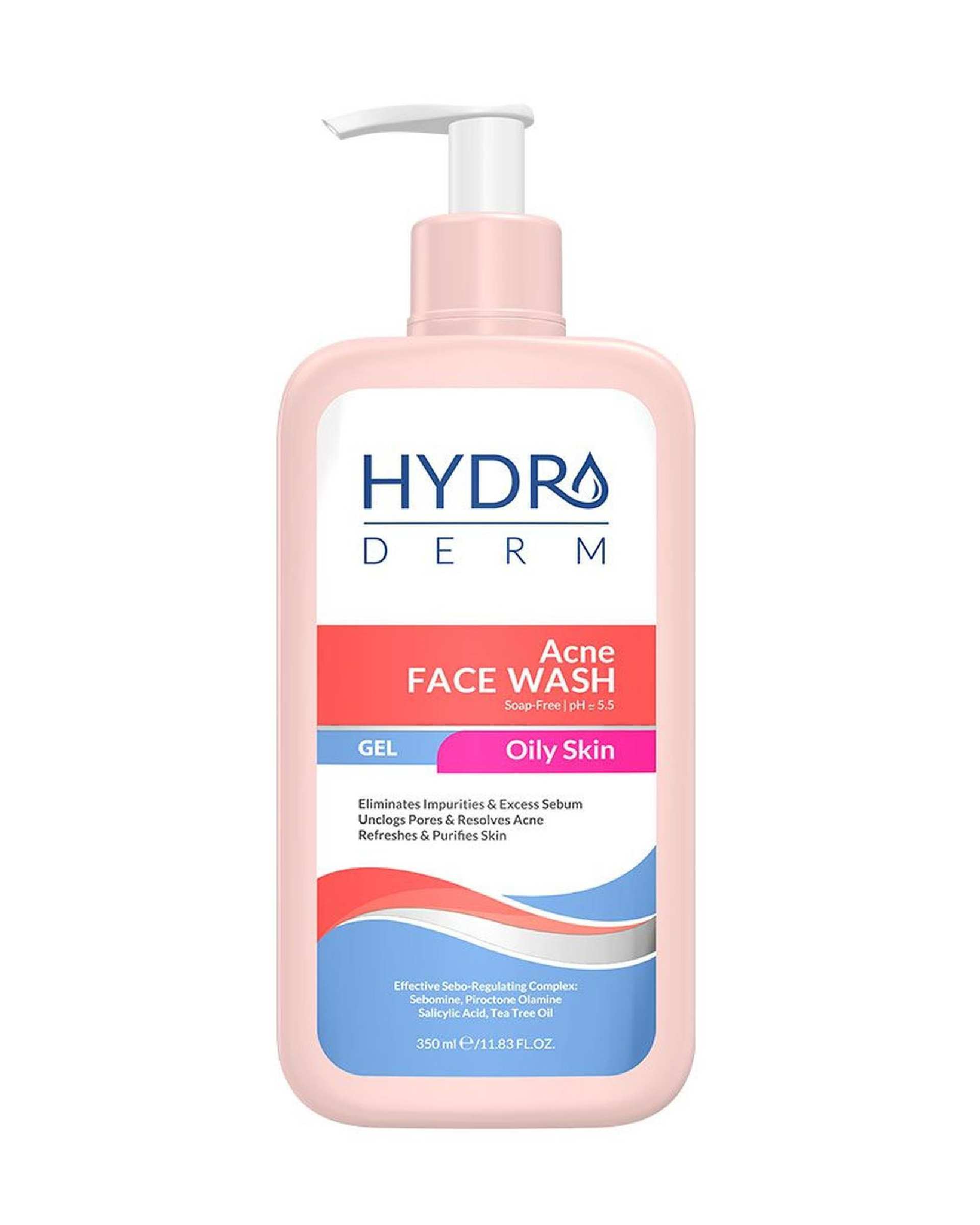 ژل شستشوی پمپی صورت هیدرودرم Hydroderm مناسب پوست چرب