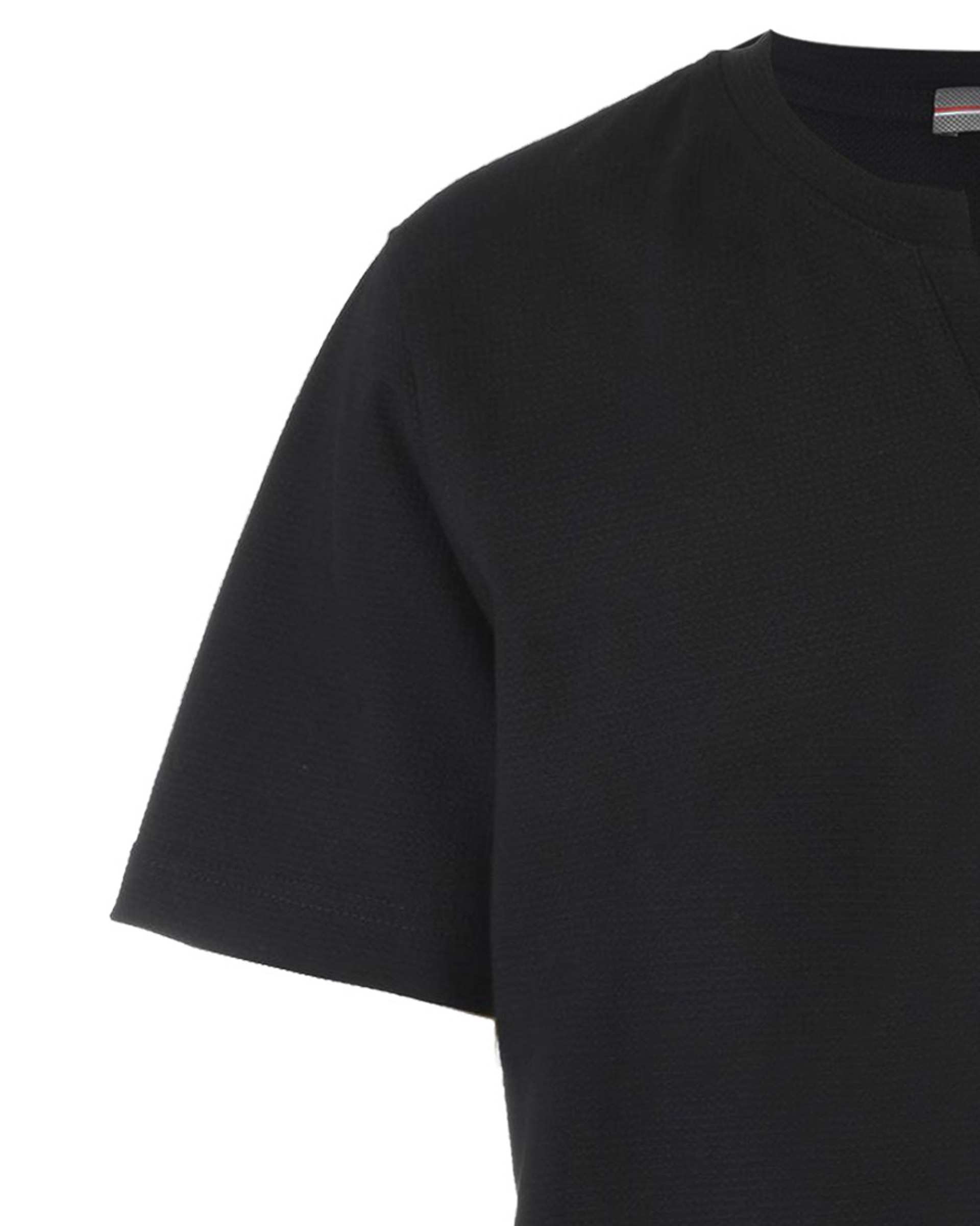 تی شرت مردانه نخی یقه کوبایی مشکی جی پی ای JPA کد 4011302381