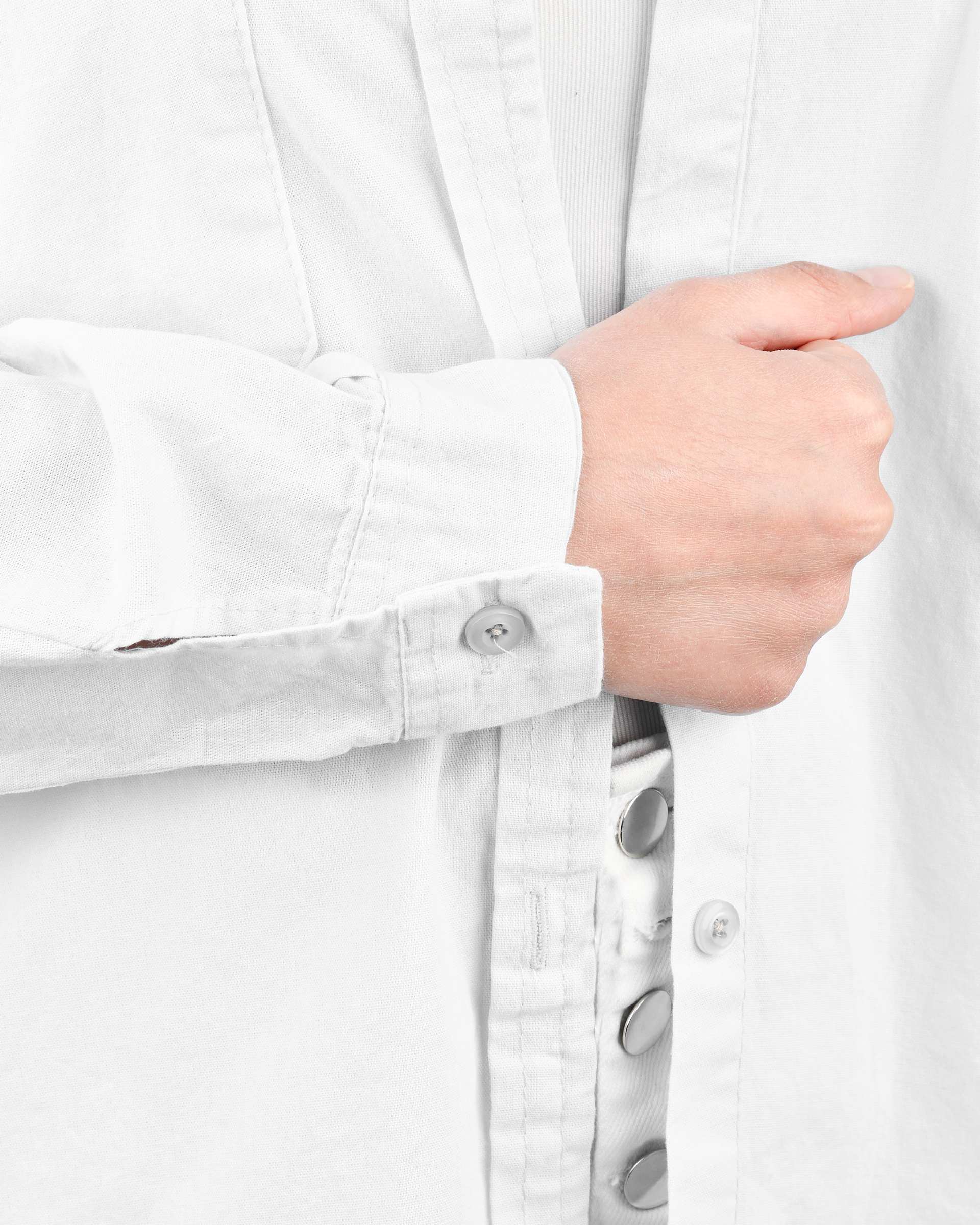 شومیز زنانه کتان کاغذی سفید آماهی Amahi