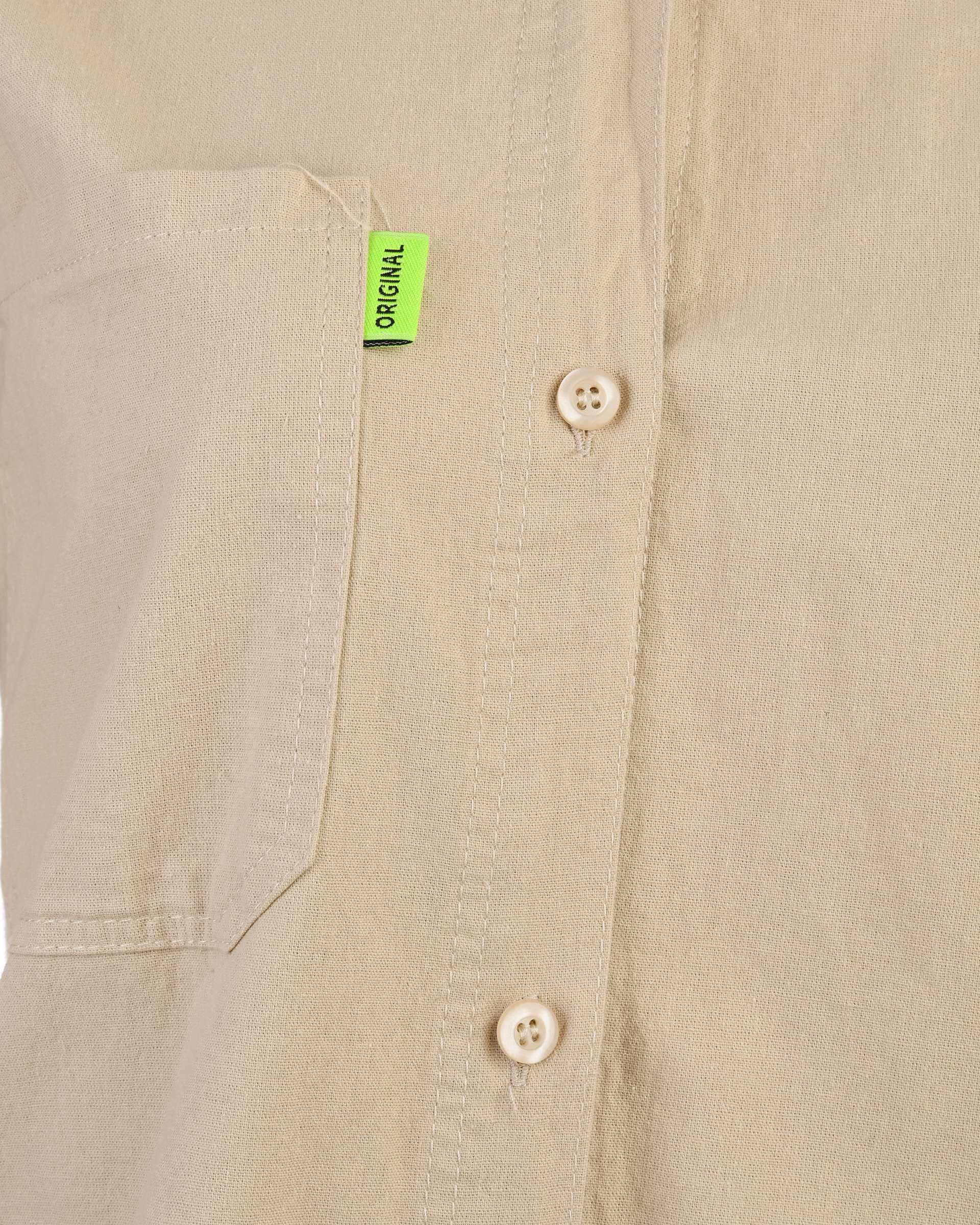 شومیز زنانه کتان کاغذی کرم آماهی Amahi