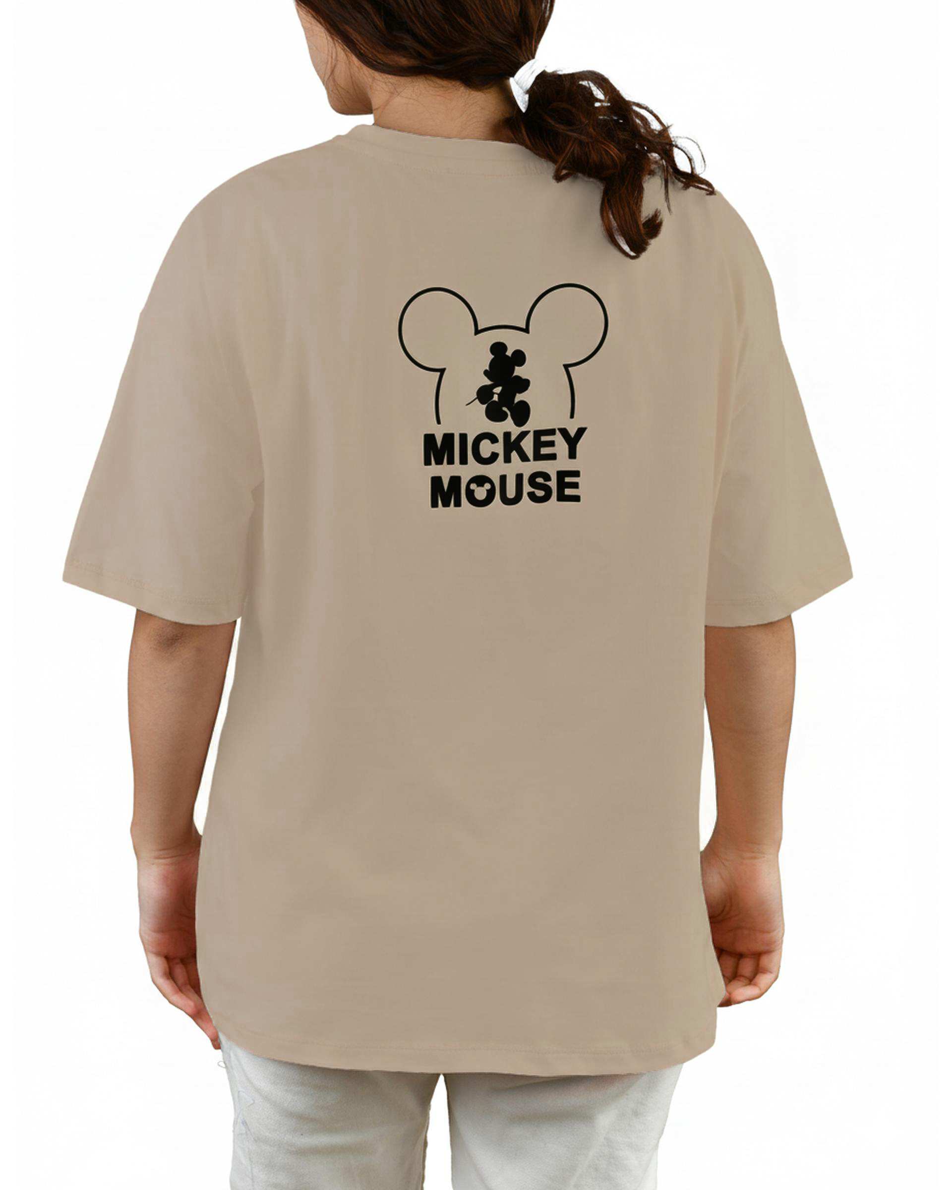 تی شرت زنانه یقه گرد کرم کیدی Kiddy کد 2542 طرح میکی موس