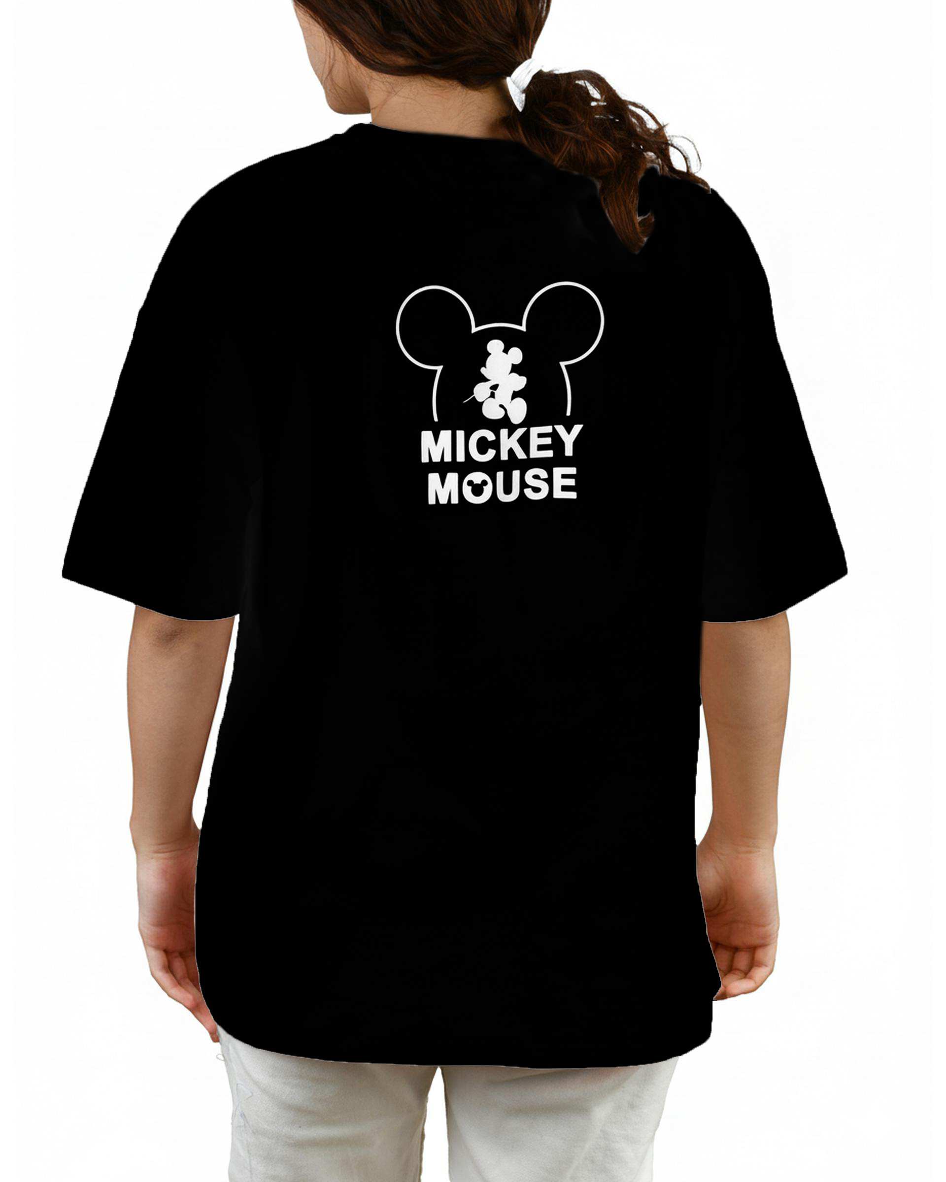 تی شرت زنانه یقه گرد مشکی کیدی Kiddy کد 2542 طرح میکی موس