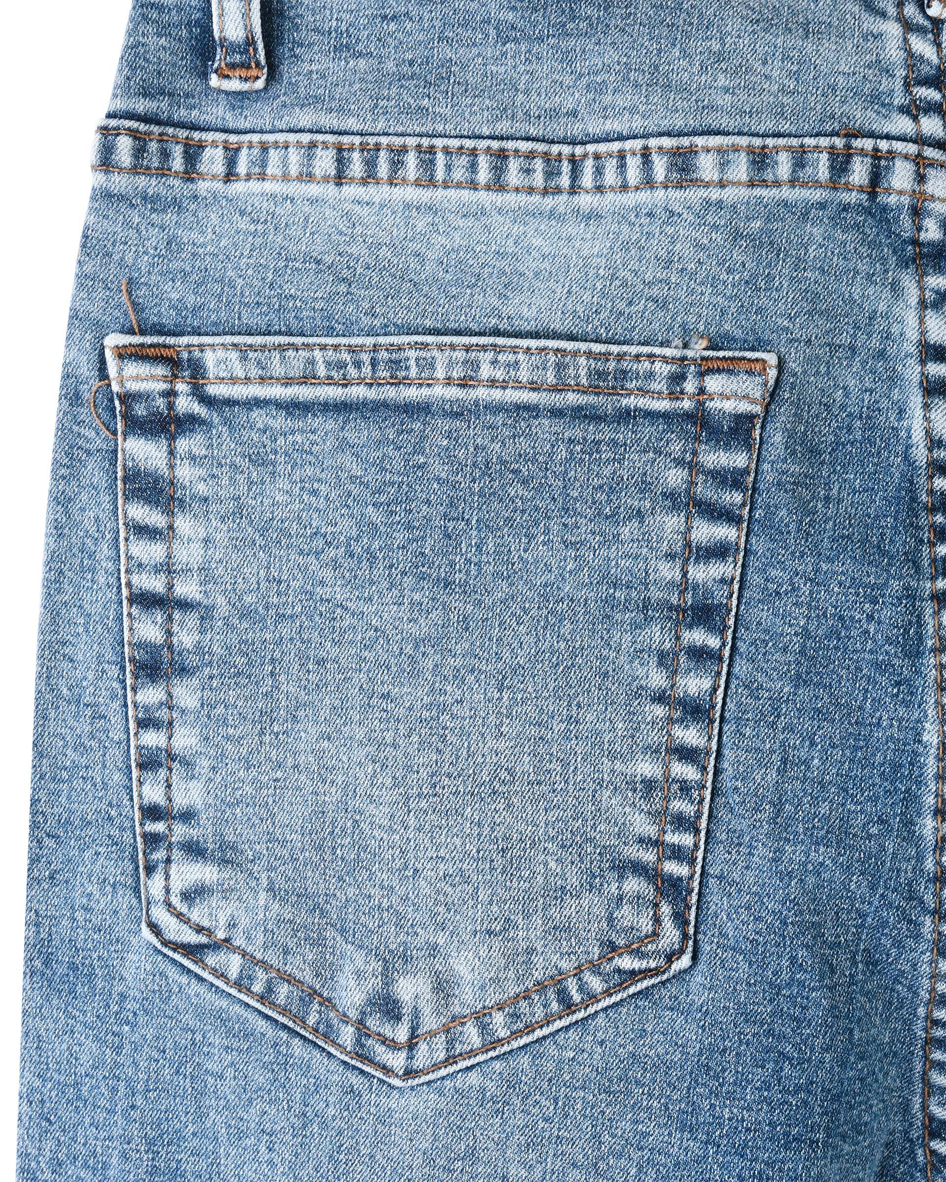 شلوار جین زنانه دمپا گشاد زاپ دار قد 108 آبی رویال جین Royal Jeans کد 50002152