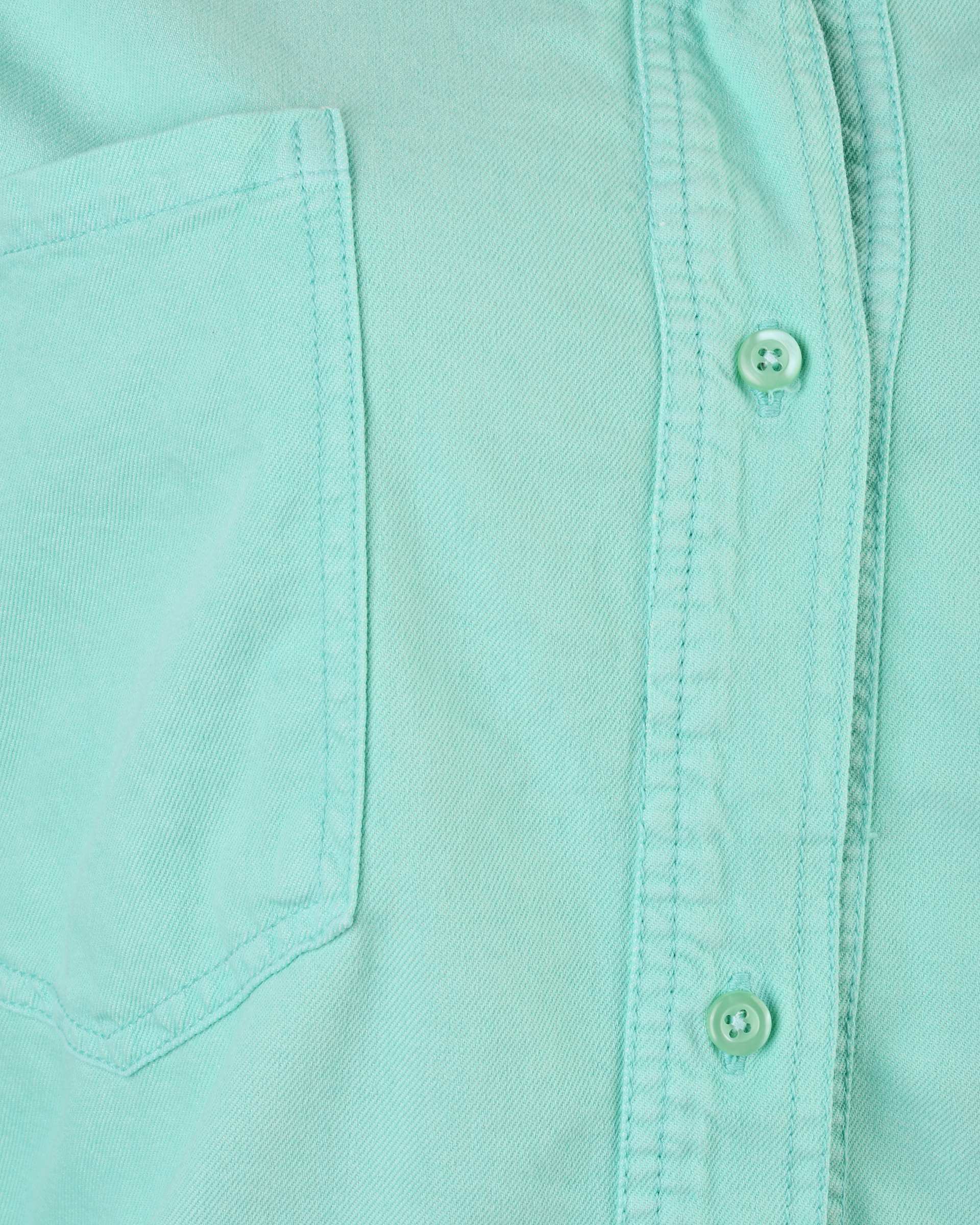 شومیز کتان زنانه قد 70 فیروزه ای رویال جین Royal Jeans کد 202225