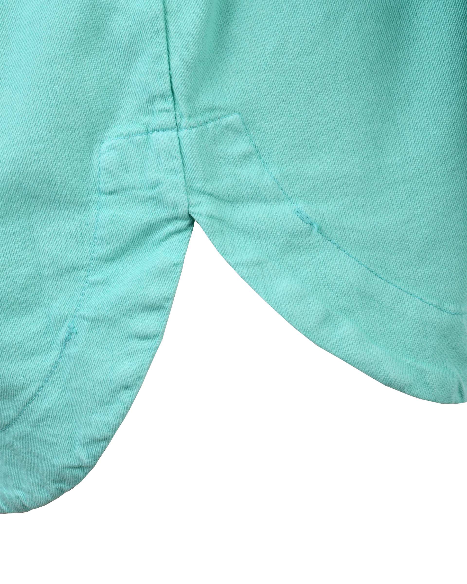 شومیز کتان زنانه قد 70 فیروزه ای رویال جین Royal Jeans کد 202225