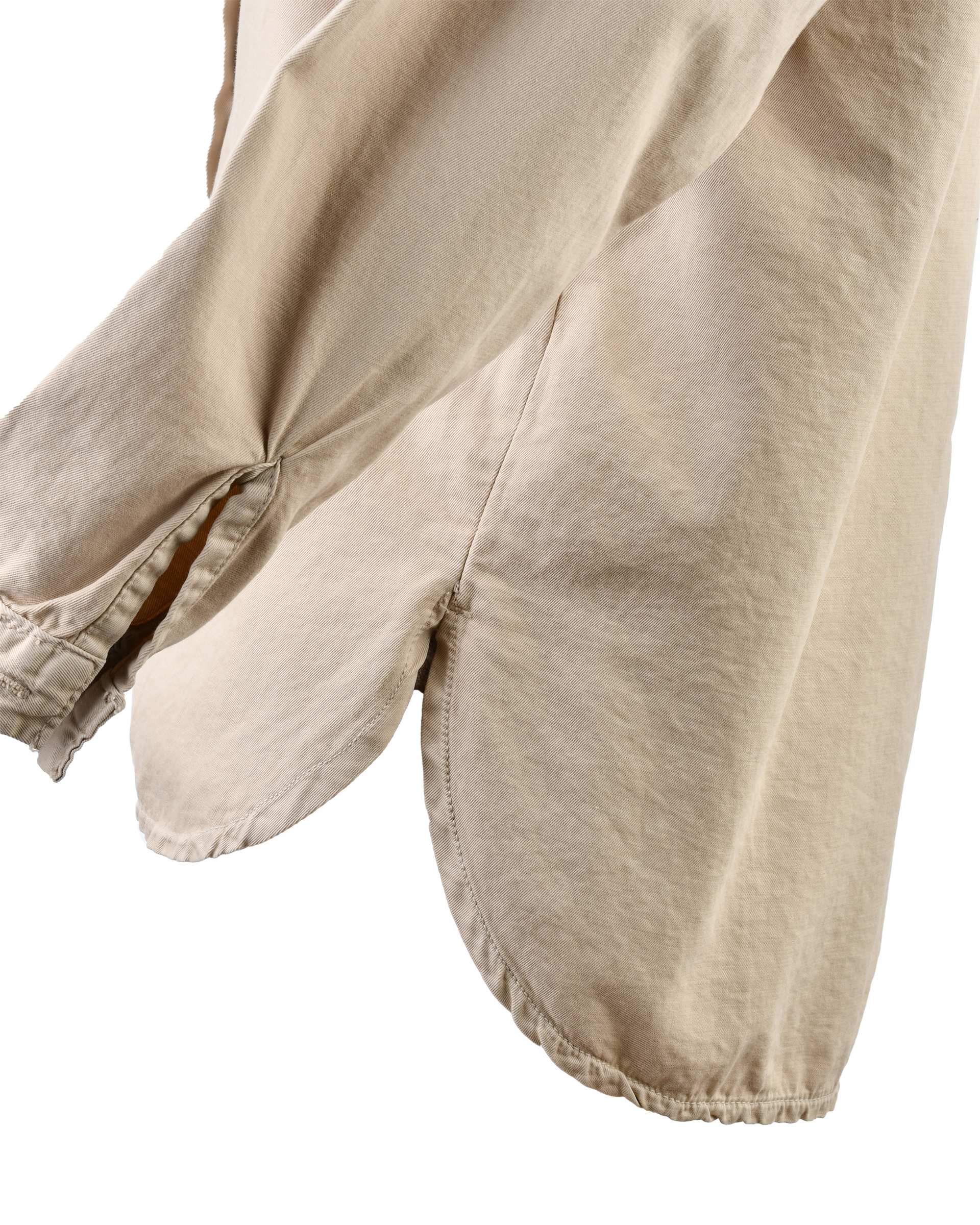 شومیز زنانه کتان قد 75 کرم تیره رویال جین Royal Jeans کد 000142