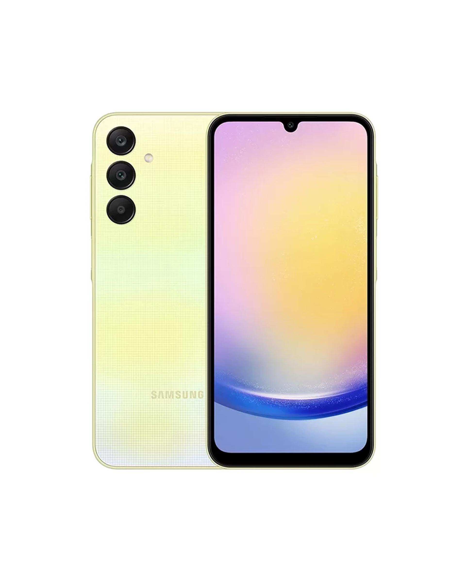 گوشی موبایل سامسونگ مدل Galaxy A25 دو سیم کارت ظرفیت 128 گیگابایت رم 6 گیگابایت لیمویی ویتنام