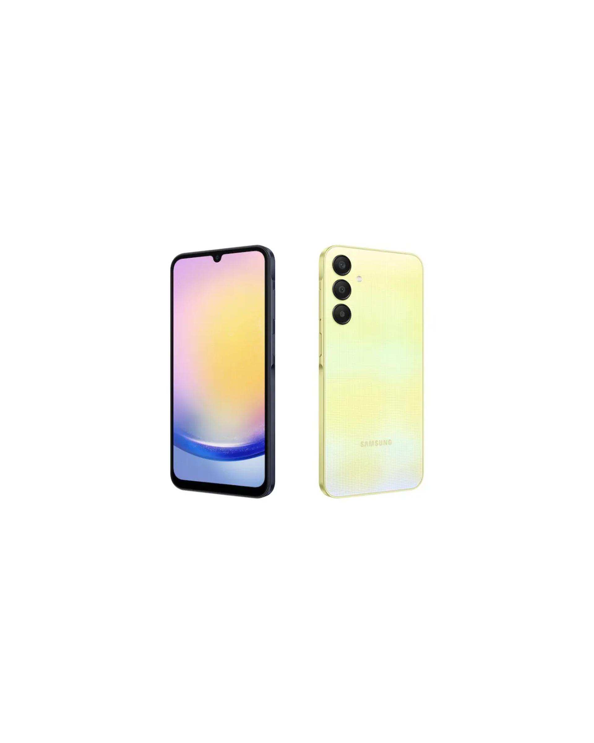 گوشی موبایل سامسونگ مدل Galaxy A25 دو سیم کارت ظرفیت 128 گیگابایت رم 6 گیگابایت لیمویی ویتنام