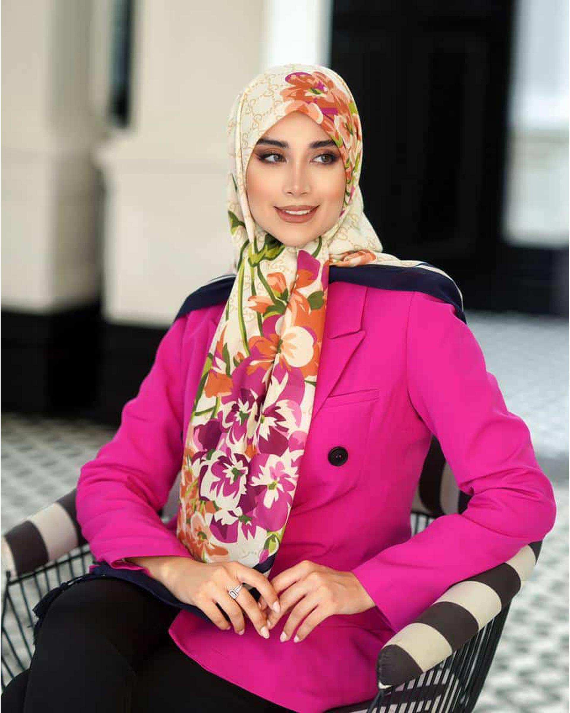 روسری زنانه نخی جی دو GIDO طرح گوچی کد 05