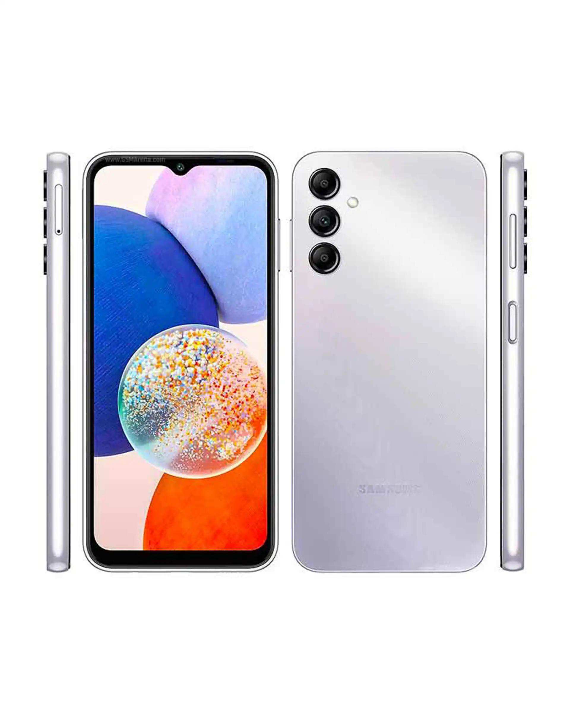 گوشی موبایل سامسونگ مدل Galaxy A14 دو سیم کارت ظرفیت 128 گیگابایت و رم 4 گیگابایت نقره ای