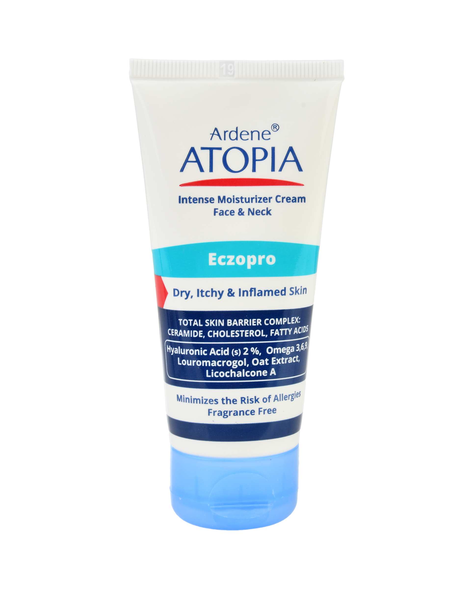 کرم مرطوب کننده صورت و گردن آردن اتوپیا Ardene Atopia سری Eczopro مدل Intense Moisturizer مناسب پوست خیلی خشک