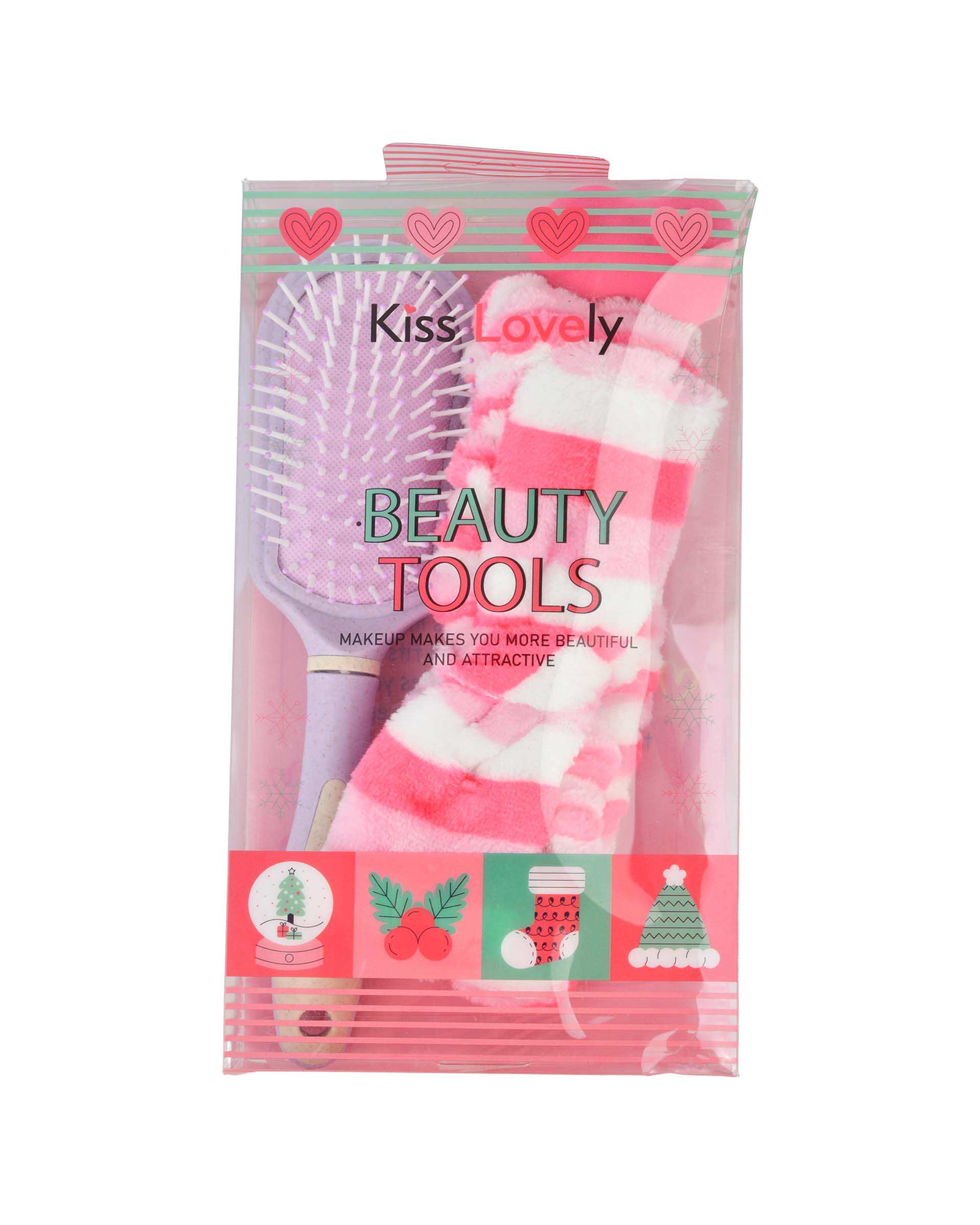 برس مو و تل مو حوله ای بیوتی تولز Beauty Tools بسته 3 عددی کد 03