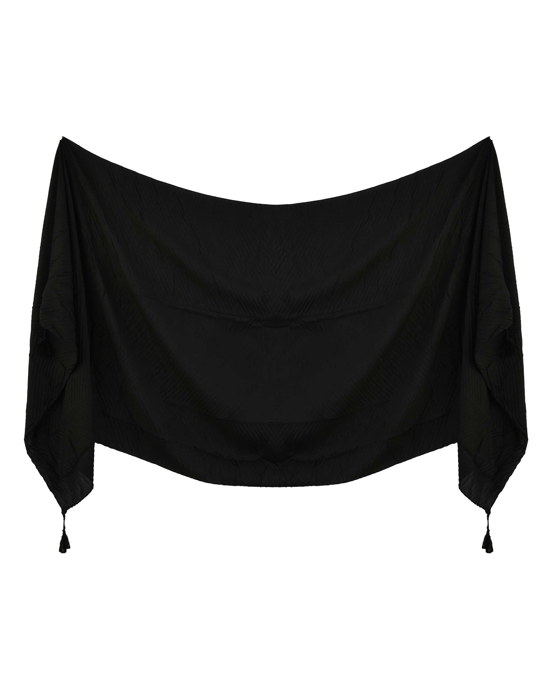 شال زنانه پلیسه مشکی روزانا