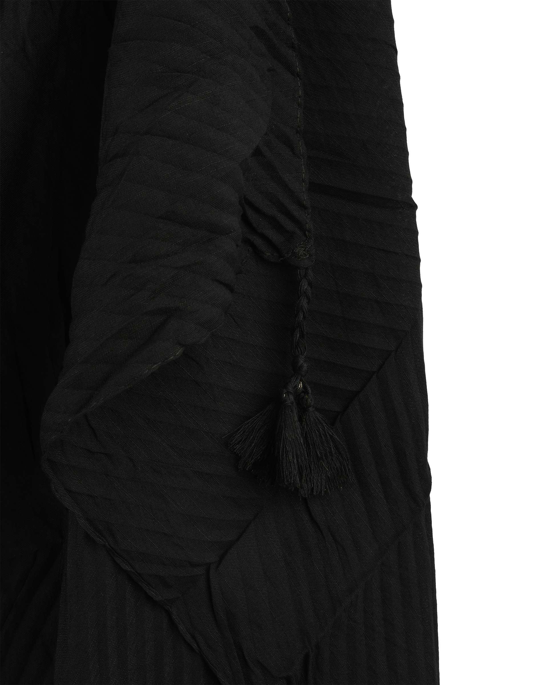 شال زنانه پلیسه مشکی روزانا